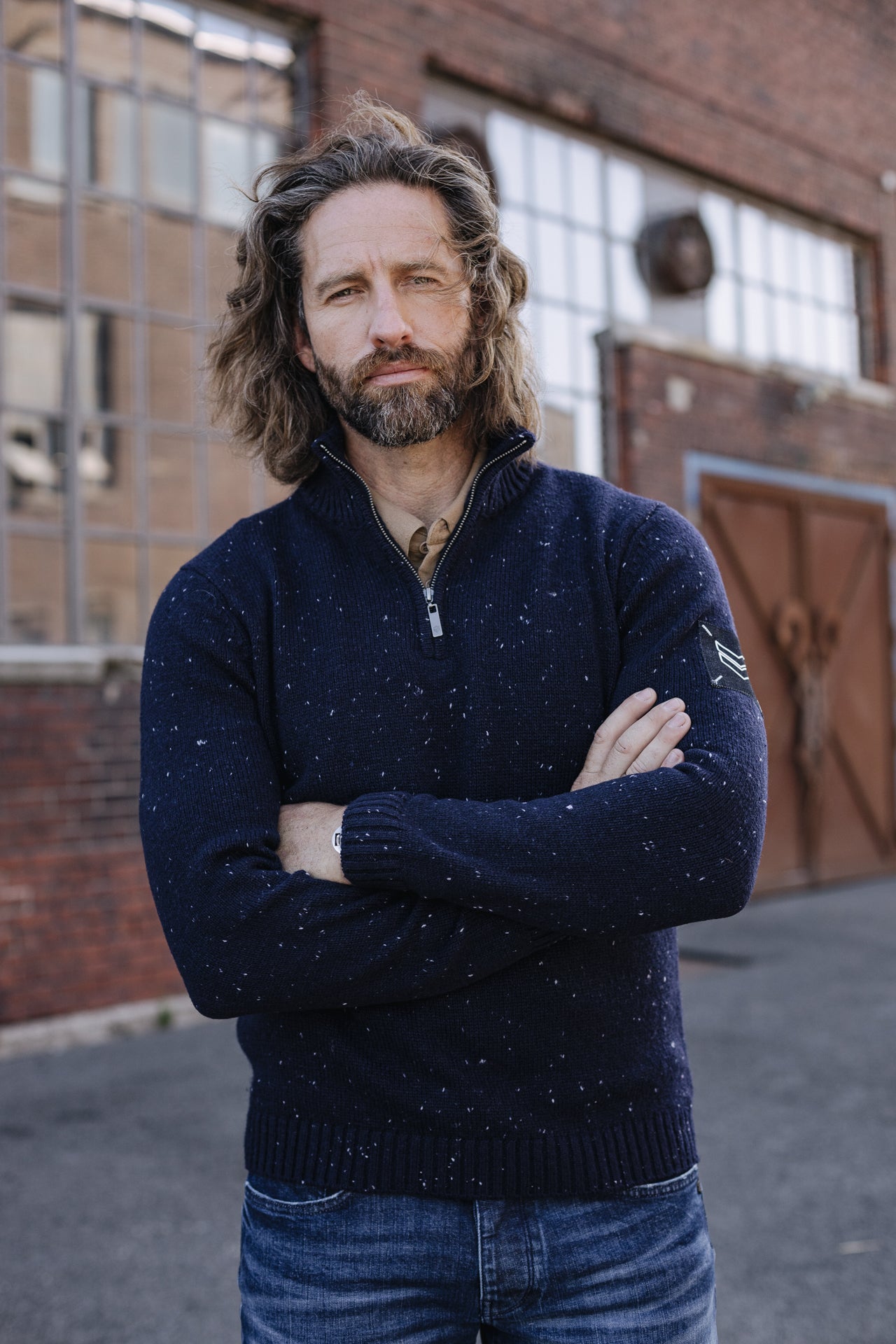 Pull col montant zipé Mann Franky Dragon navy | Freeman T. Porter
