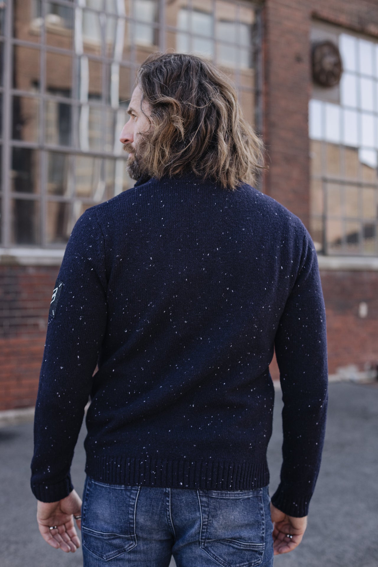 Pull col montant zipé Mann Franky Dragon navy | Freeman T. Porter