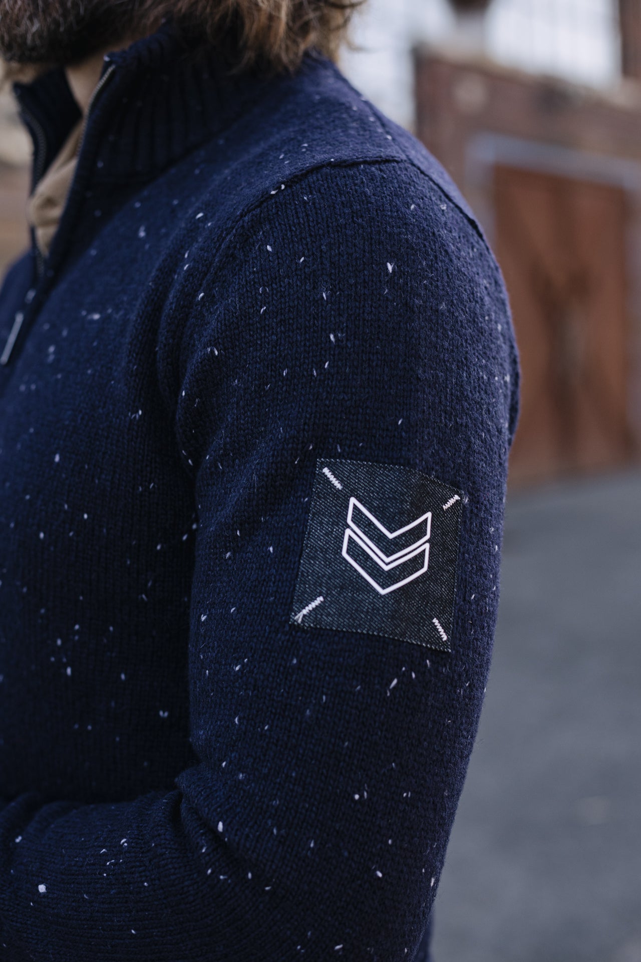 Pull col montant zipé Mann Franky Dragon navy | Freeman T. Porter