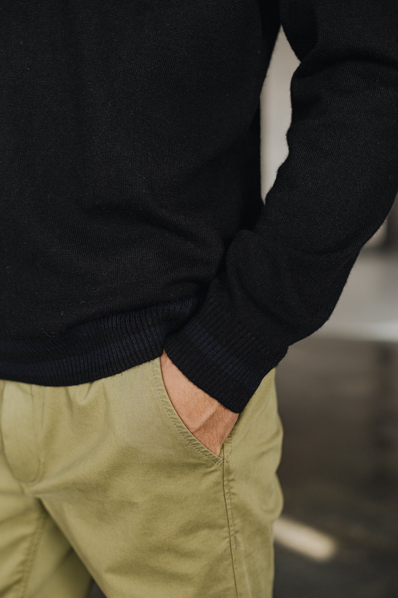 Pull col rond Men Rescue Cork black | Freeman T. Porter