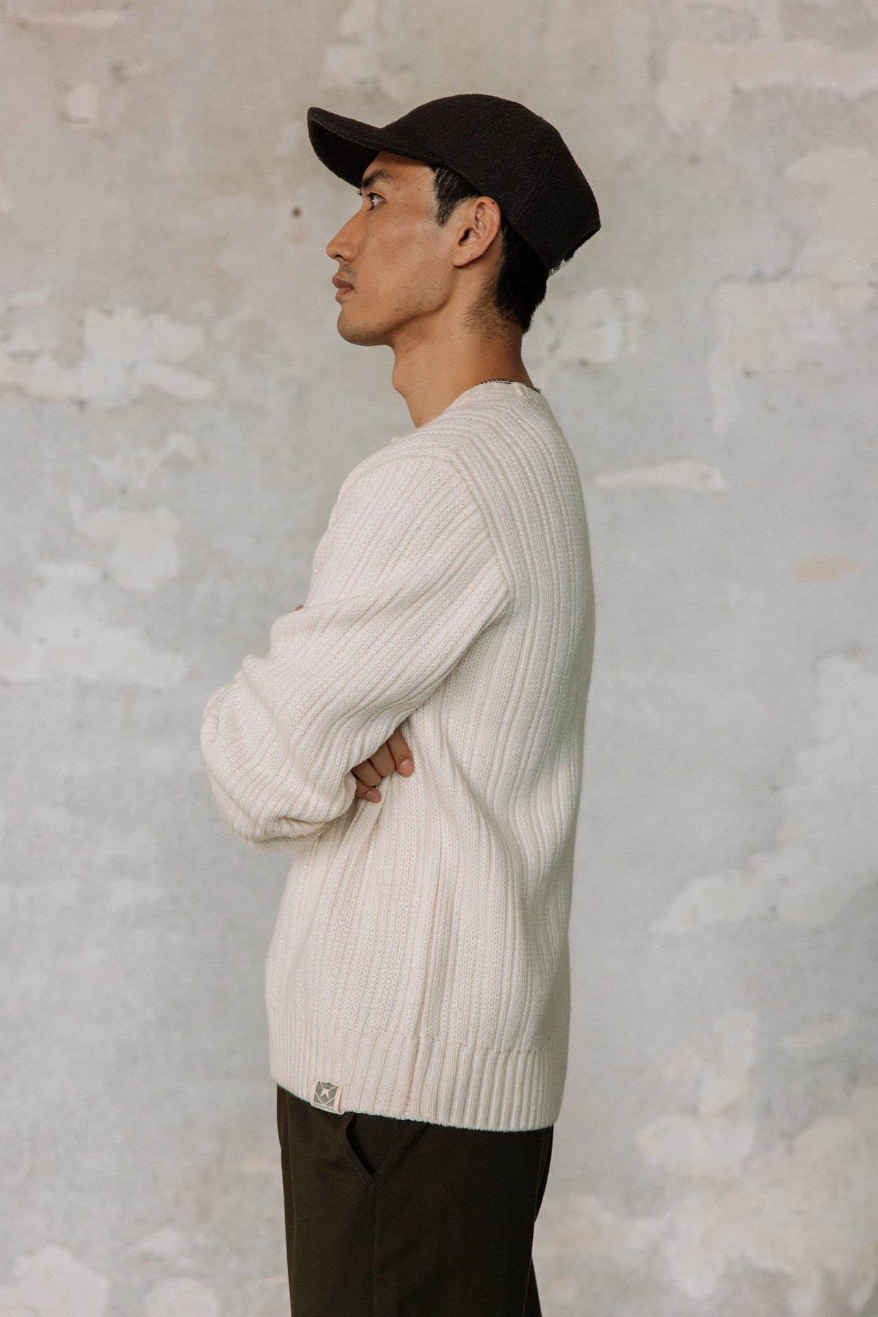 Pull col rond Hombres Solino Urban egret | Freeman T. Porter