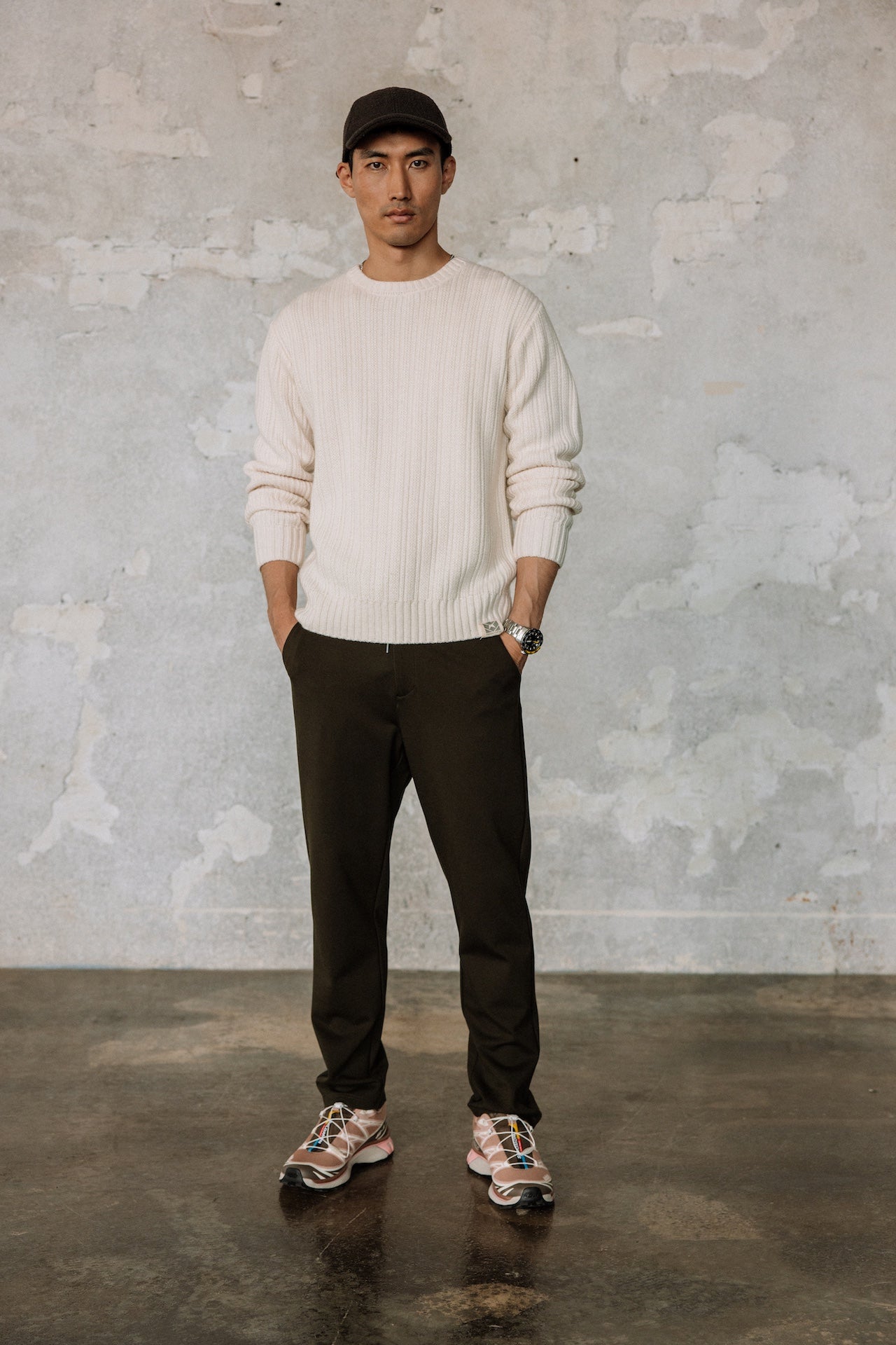 Pull col rond Hombres Solino Urban egret | Freeman T. Porter