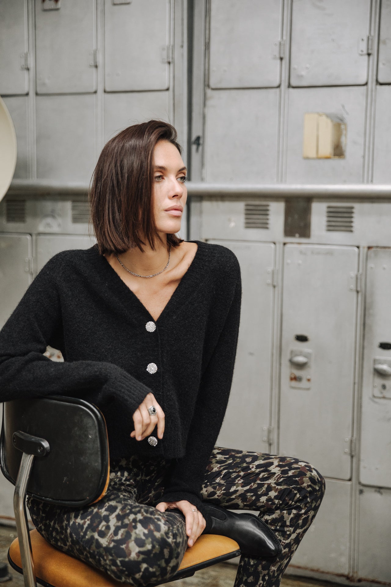 Cardigan manches longues Femme Clarane black | Freeman T. Porter