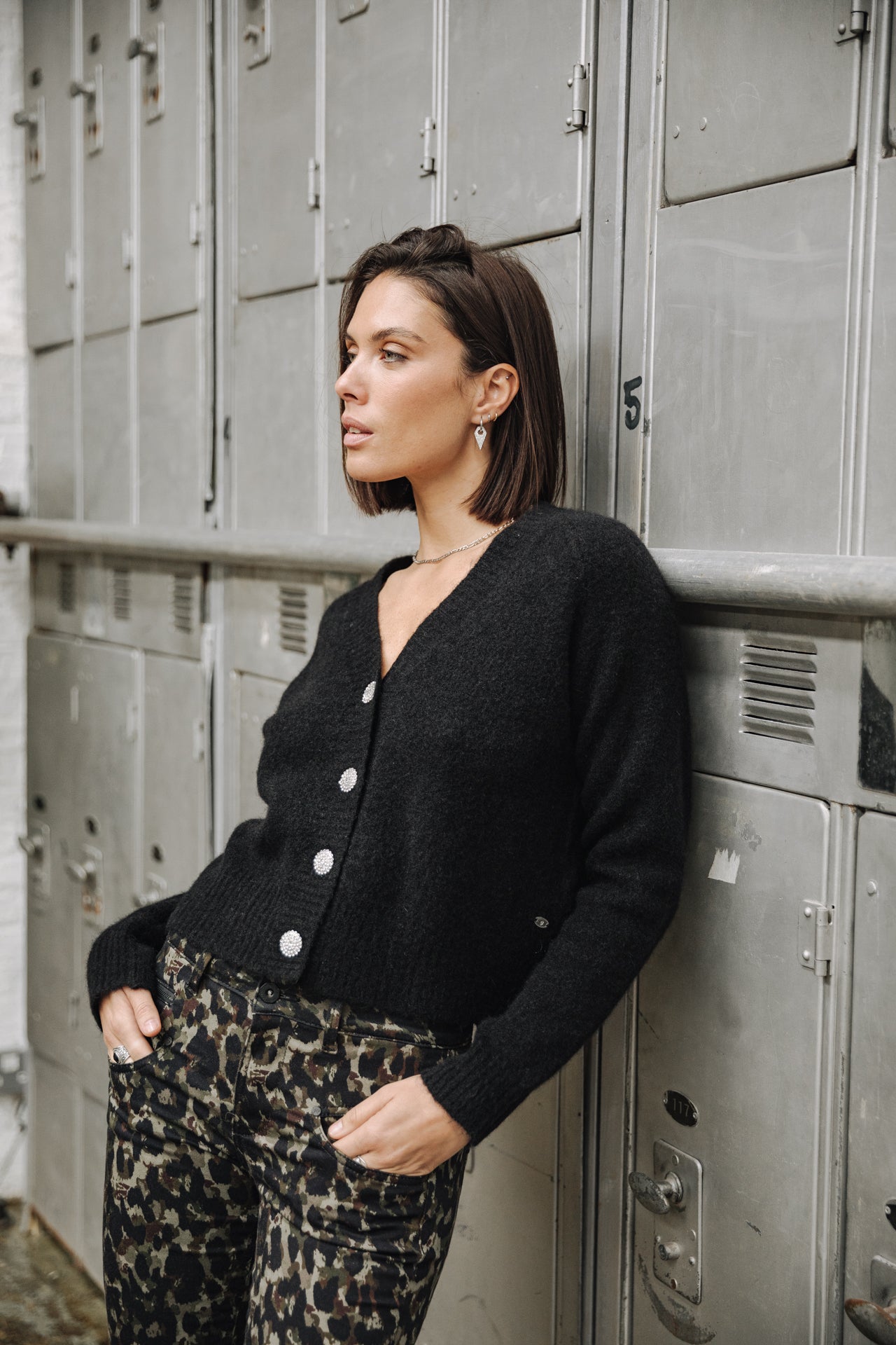Cardigan manches longues Femme Clarane black | Freeman T. Porter