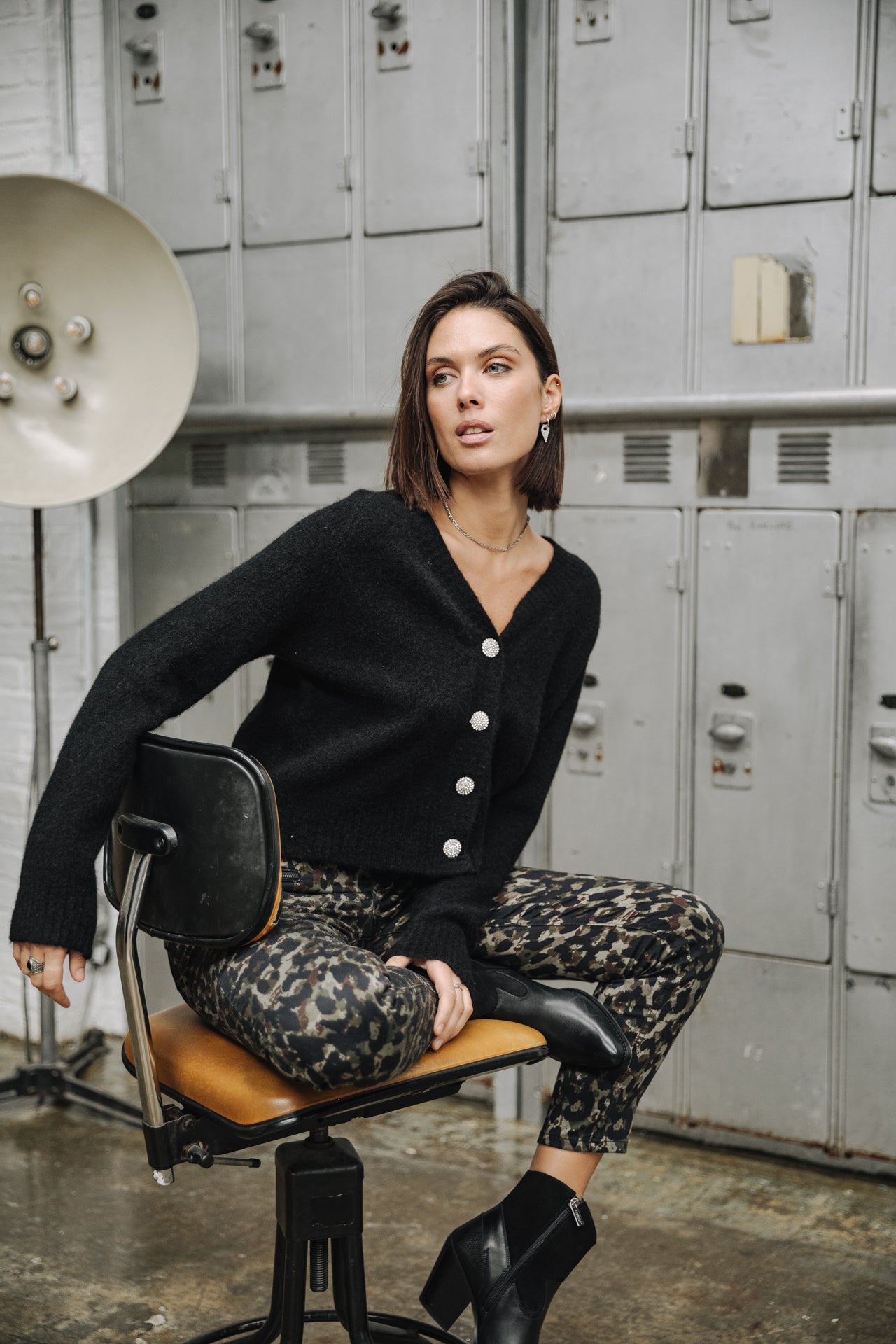 Cardigan manches longues Femme Clarane black | Freeman T. Porter