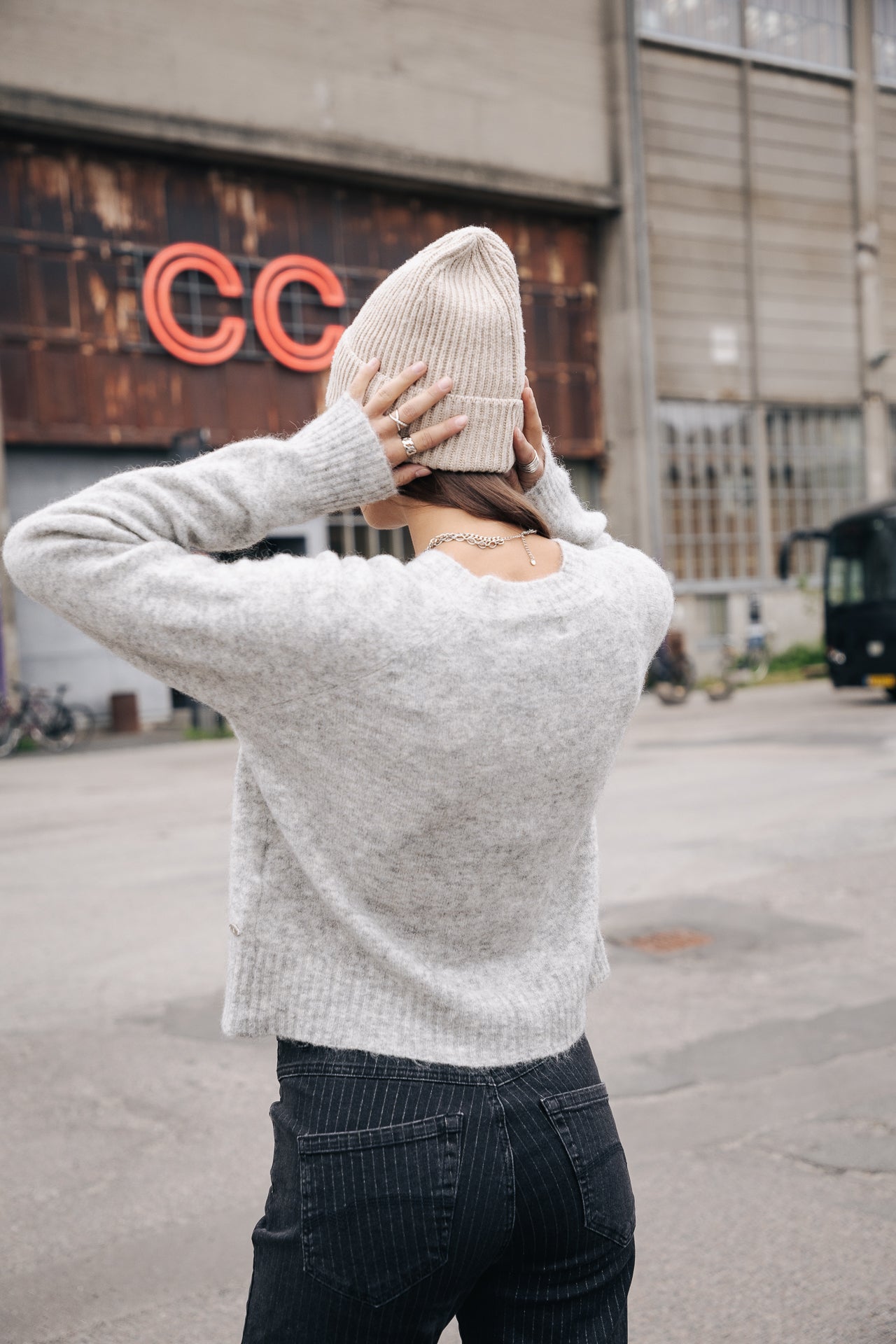 Cardigan manches longues Femme Clarane light grey mix | Freeman T. Porter