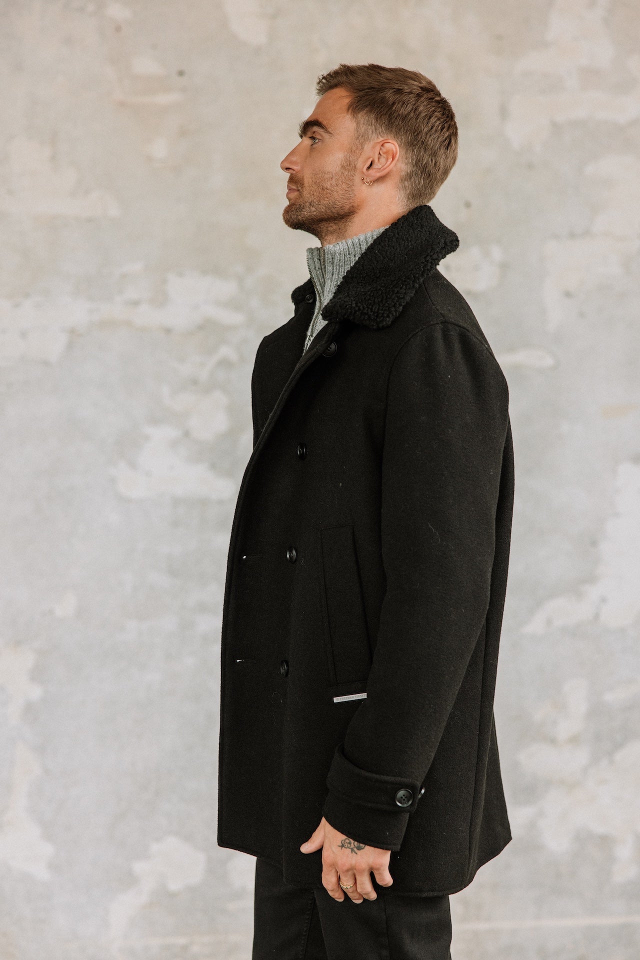 Hoja de lana Hombres Daril black | Freeman T. Porter