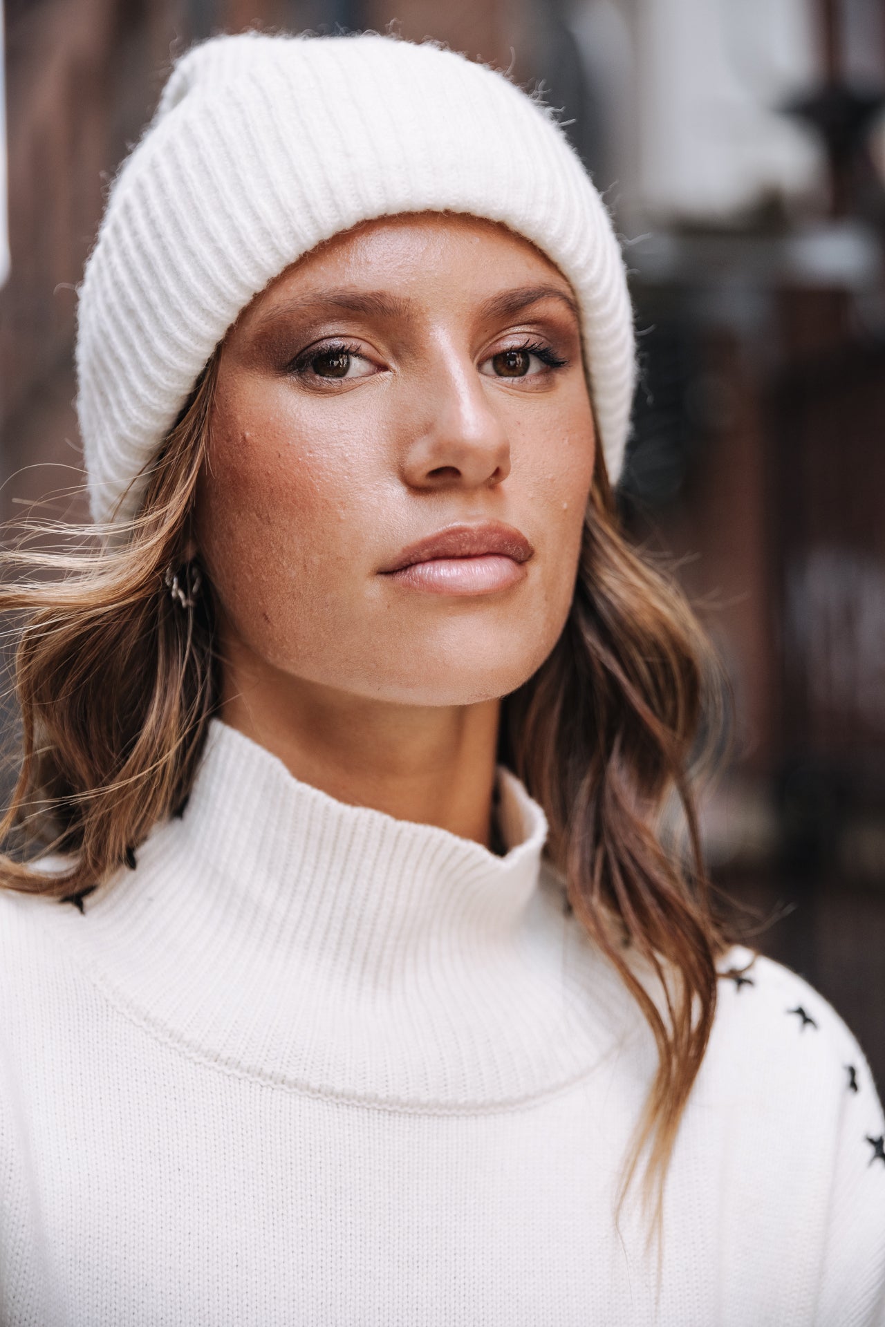 Pull col roulé Woman Pears white | Freeman T. Porter