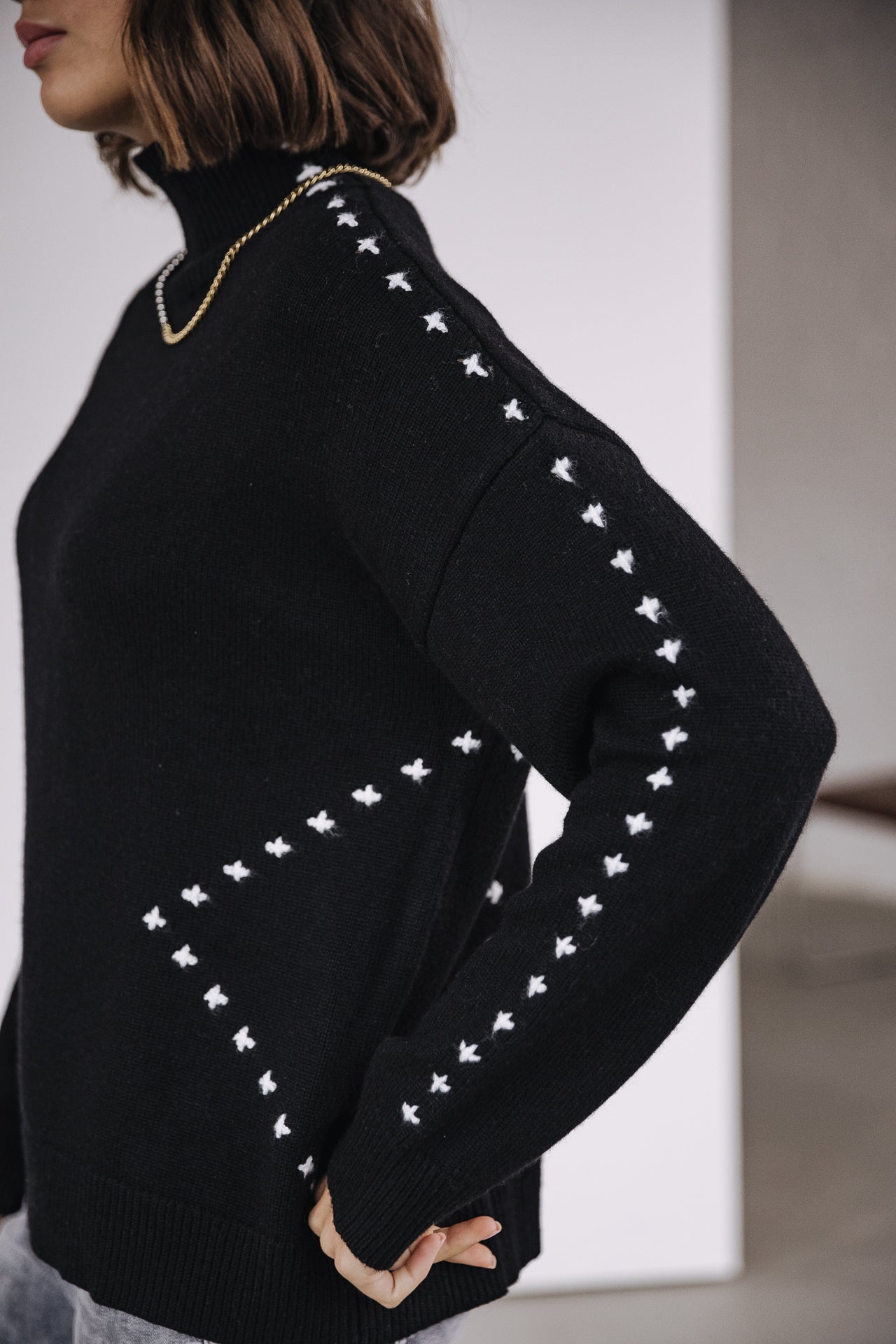 Pull col roulé Femme Pears black | Freeman T. Porter