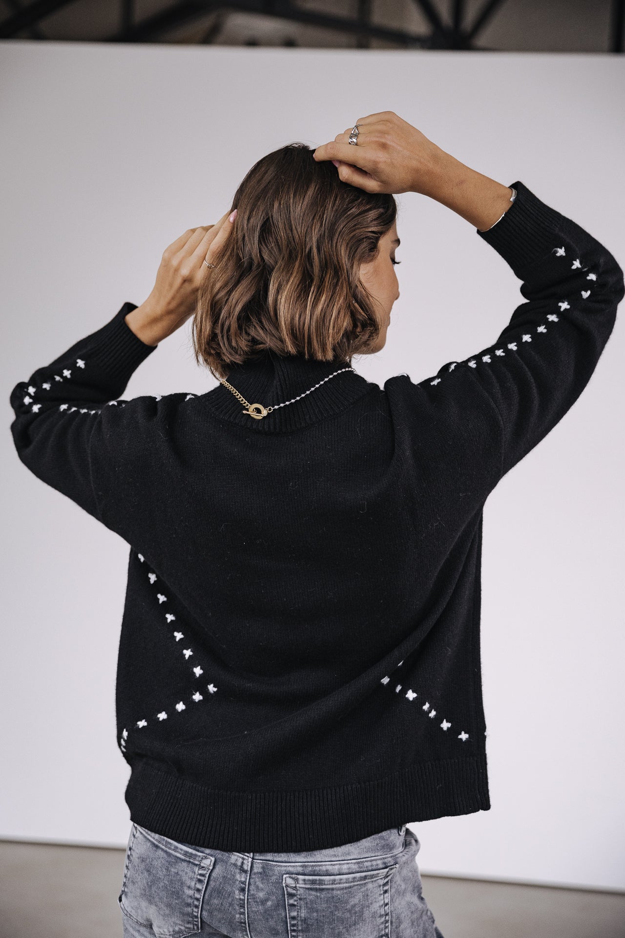 Pull col roulé Femme Pears black | Freeman T. Porter