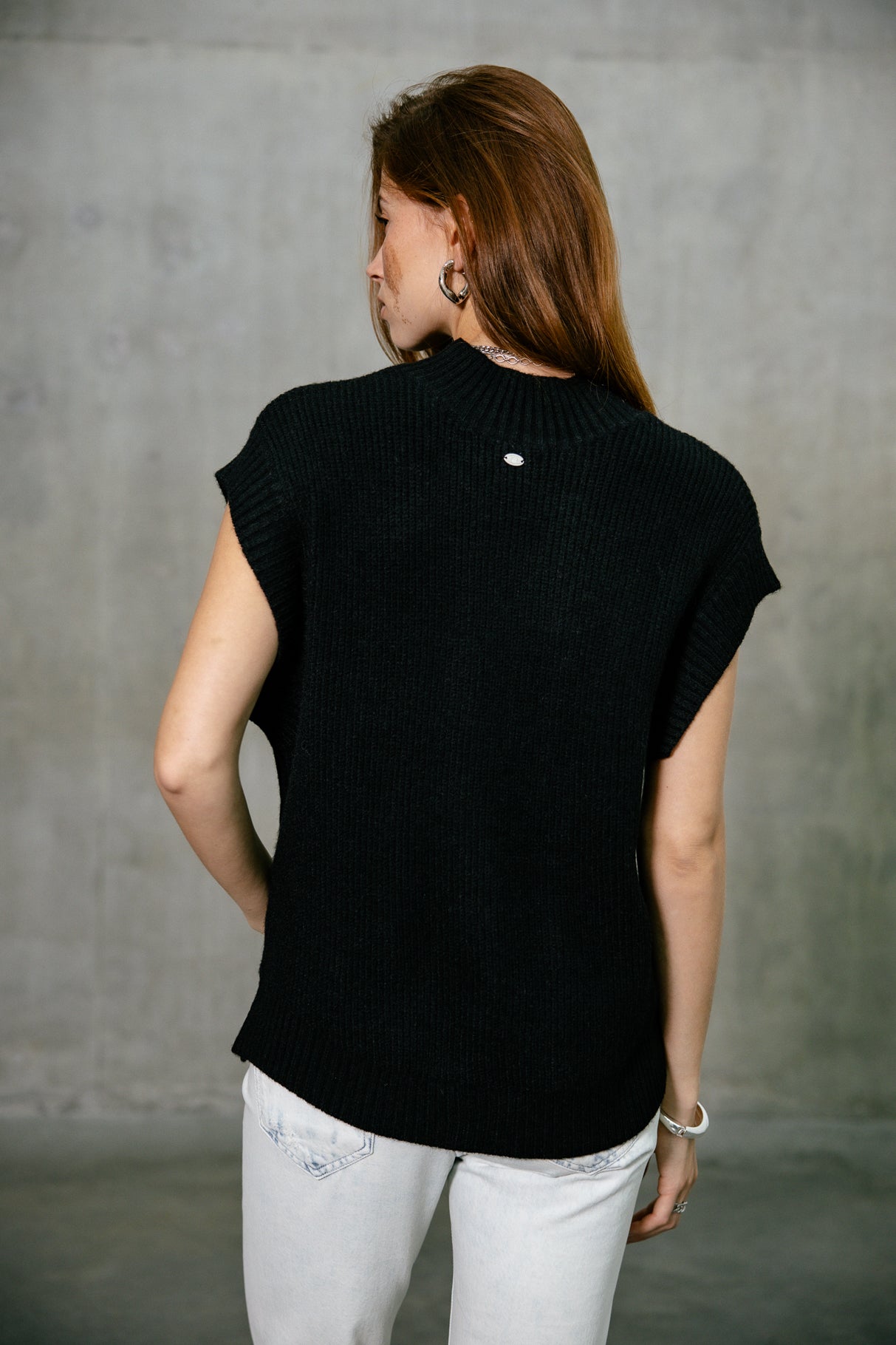 Pull sans manche zippé Femme Phancy black | Freeman T. Porter