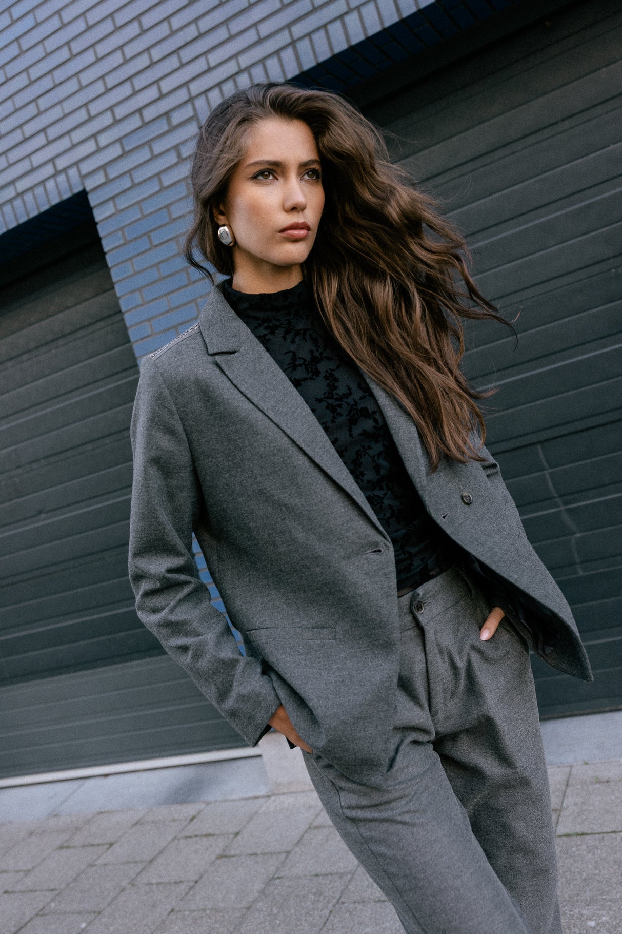 Blazer wide Woman Bernie Moss moon rock | Freeman T. Porter