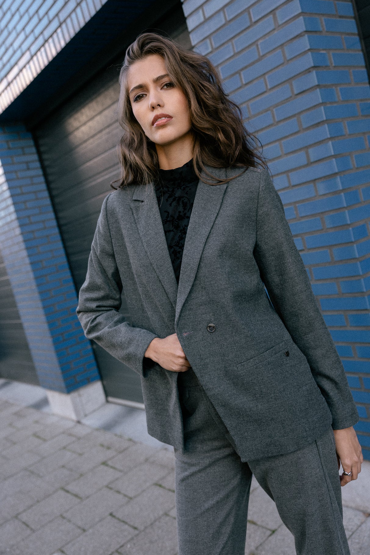 Blazer wide Woman Bernie Moss moon rock | Freeman T. Porter