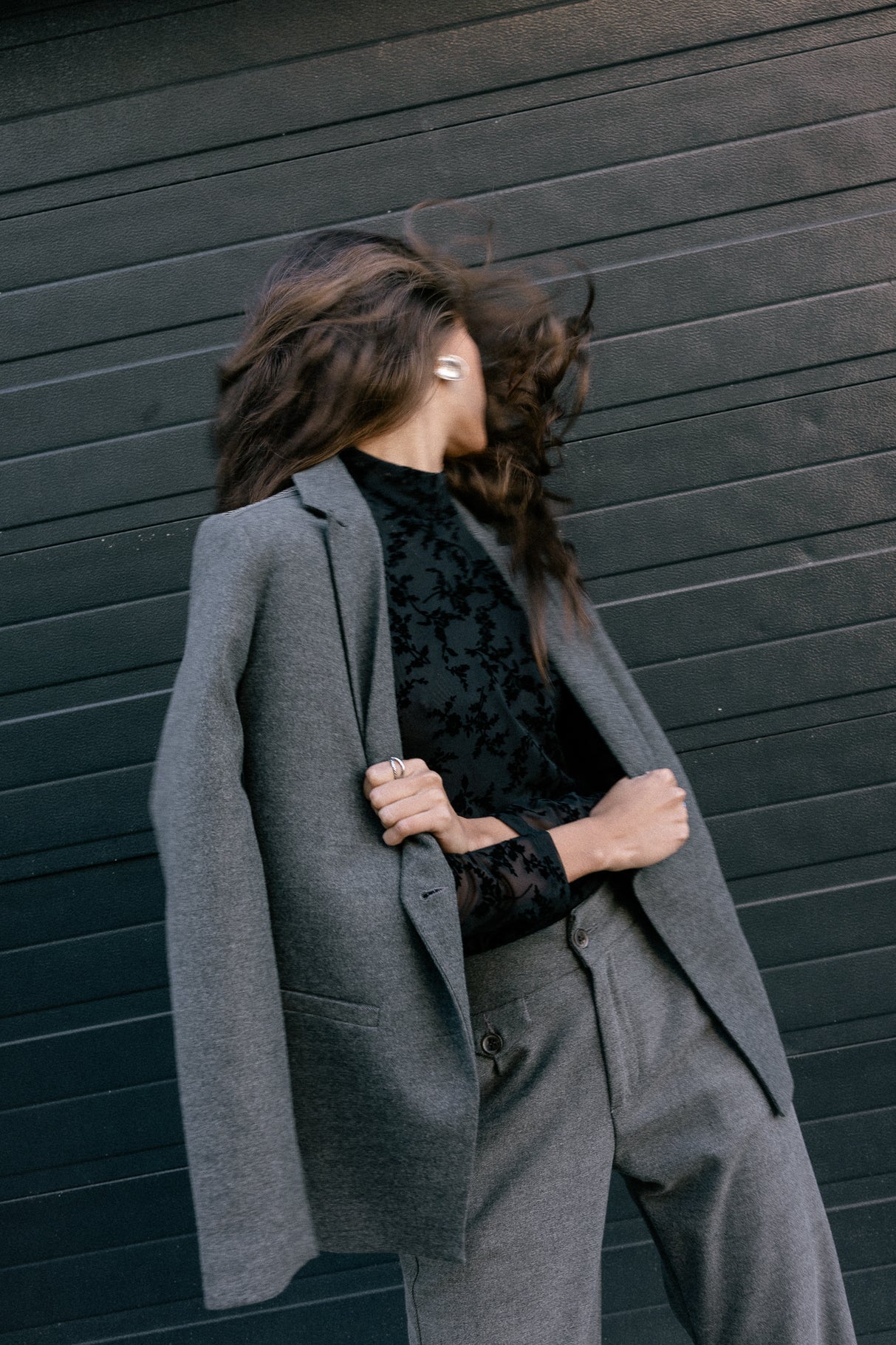 Blazer wide Woman Bernie Moss moon rock | Freeman T. Porter