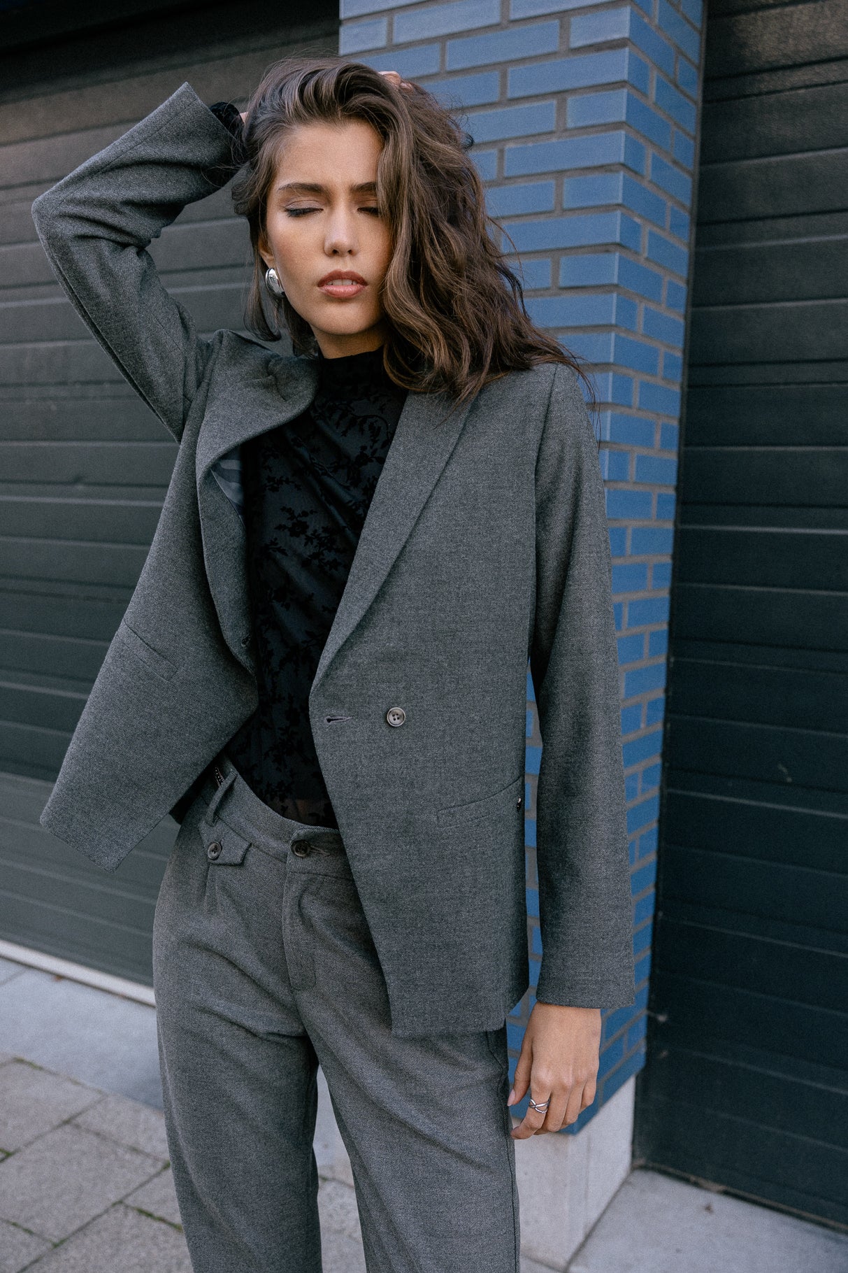 Blazer wide Woman Bernie Moss moon rock | Freeman T. Porter