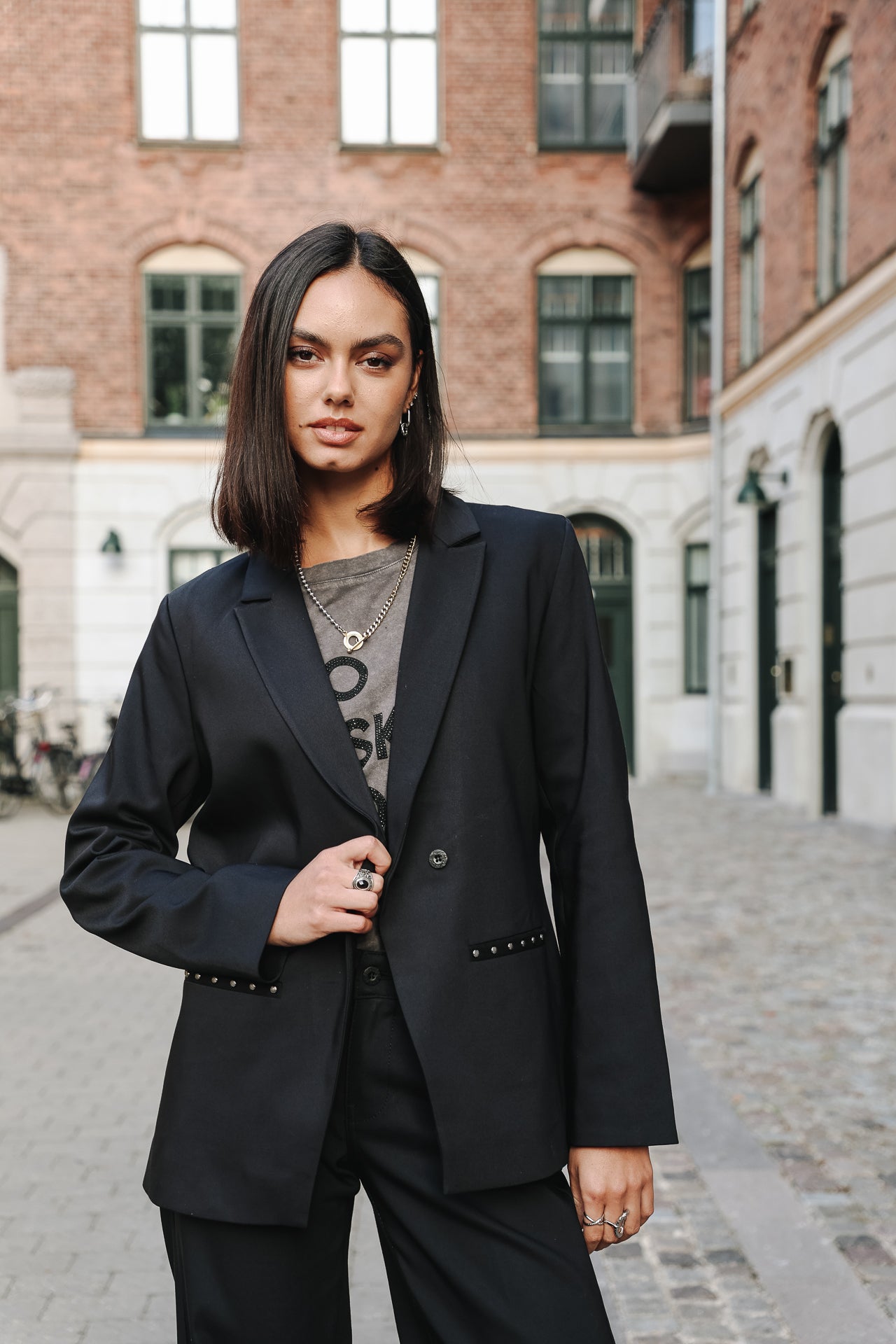 Blazer droit Femme Bernie Polyneo black | Freeman T. Porter
