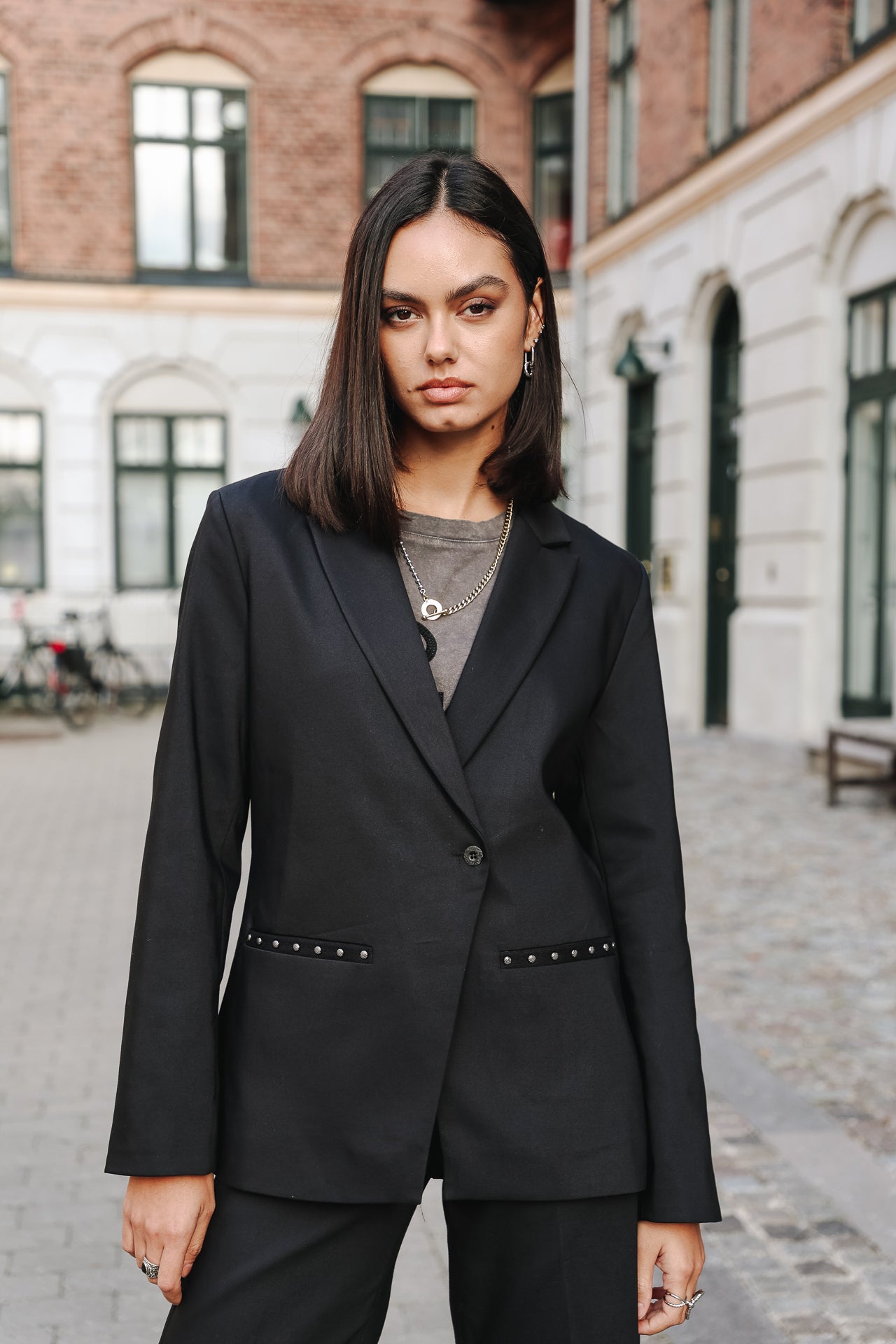 Blazer droit Femme Bernie Polyneo black | Freeman T. Porter