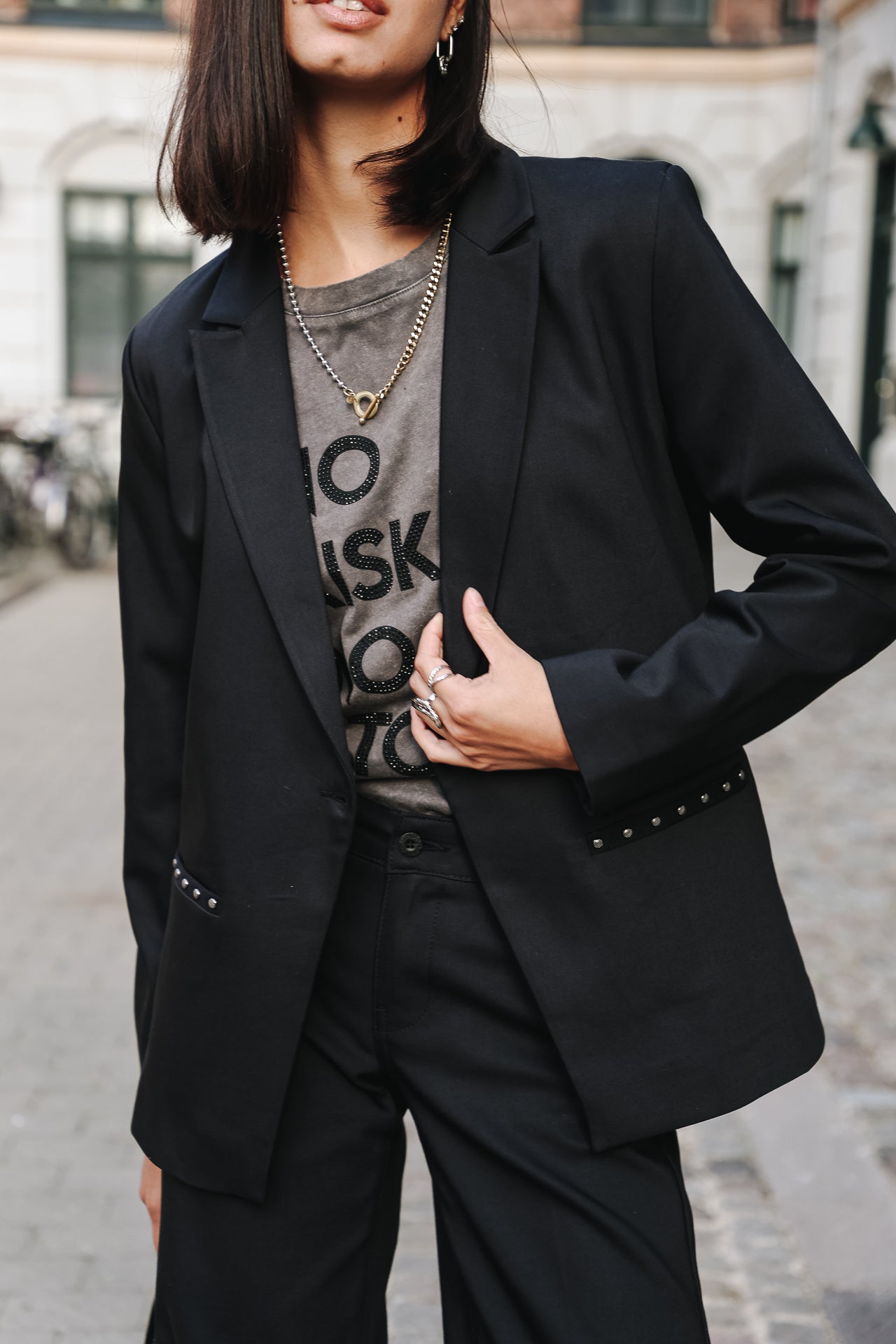 Blazer droit Femme Bernie Polyneo black | Freeman T. Porter