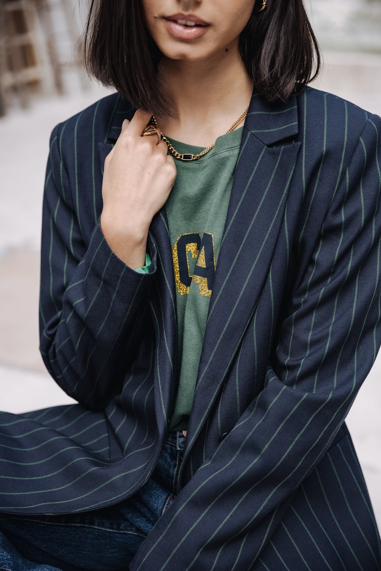 Blazer large Femme Bernie Society dark navy | Freeman T. Porter