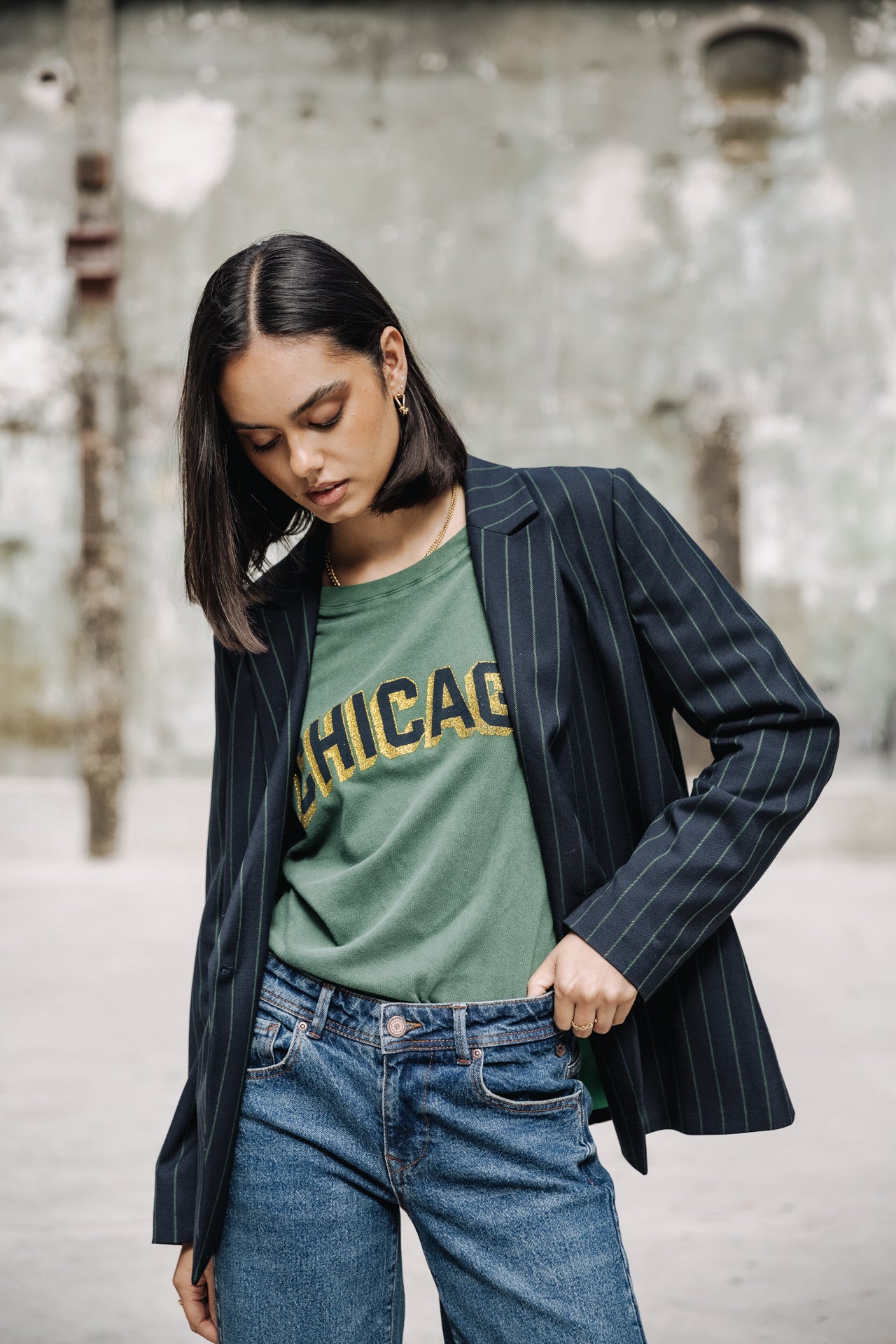 Blazer large Femme Bernie Society dark navy | Freeman T. Porter