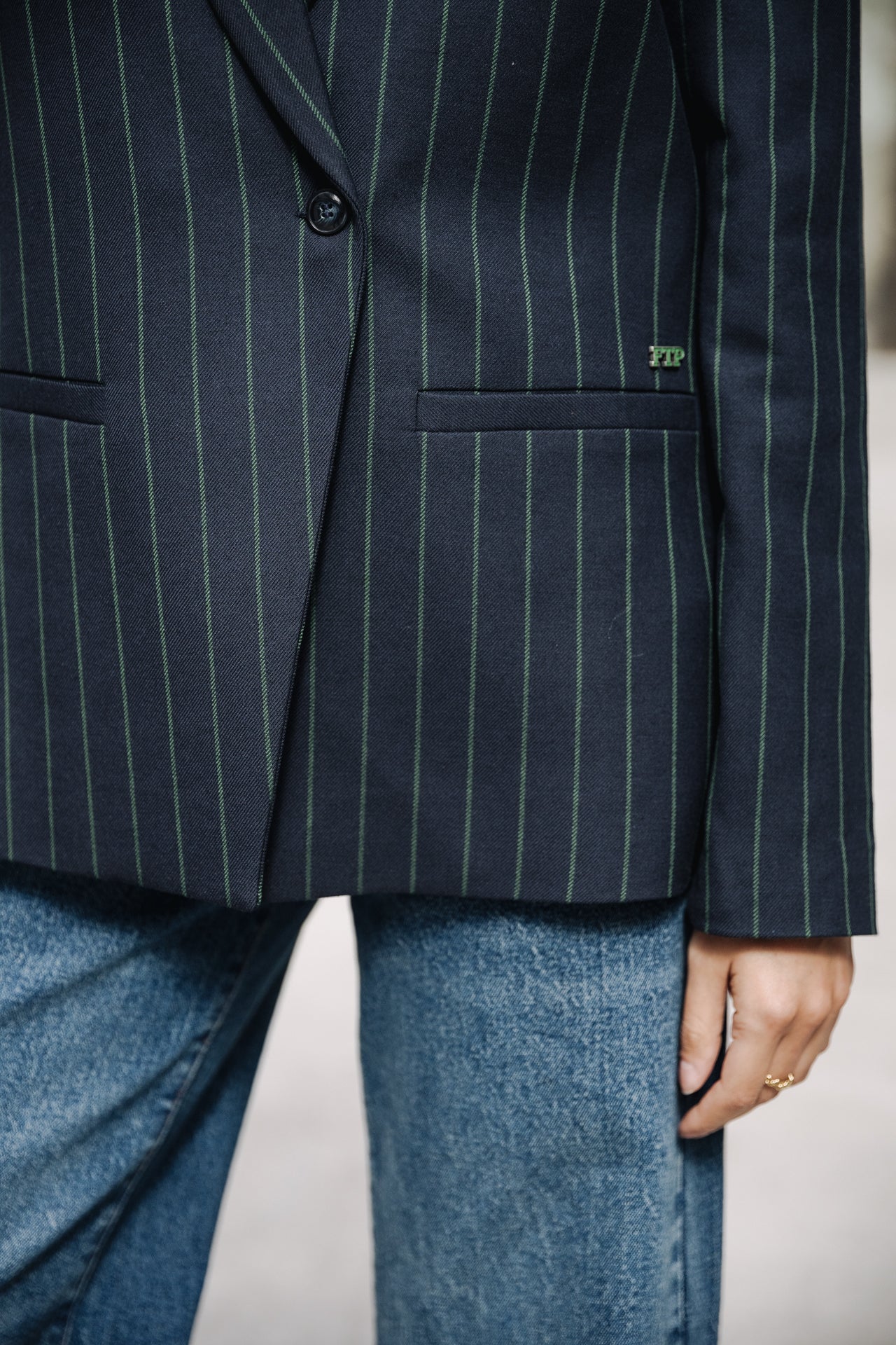 Blazer large Femme Bernie Society dark navy | Freeman T. Porter