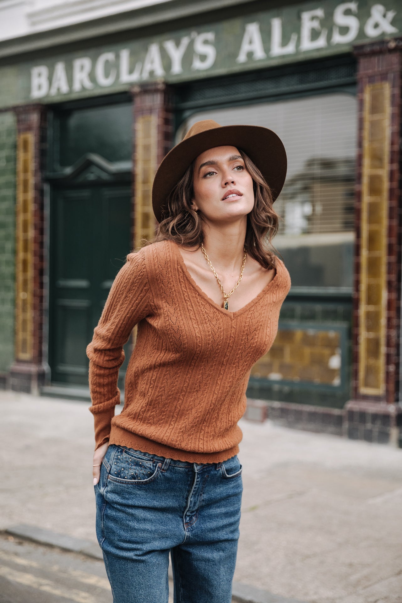 Pull ajusté Femme Praddie mocha bisque | Freeman T. Porter