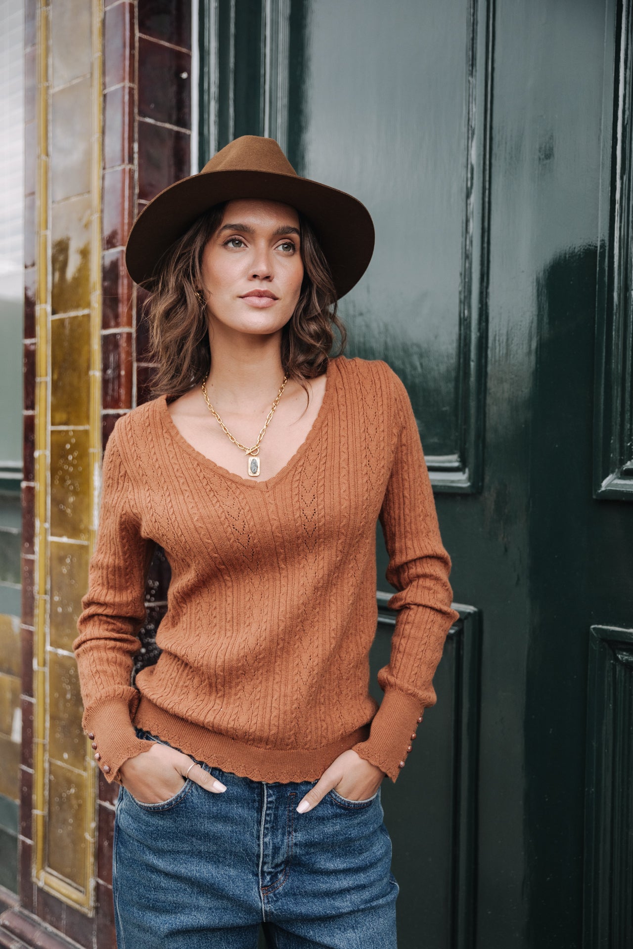 Pull ajusté Femme Praddie mocha bisque | Freeman T. Porter