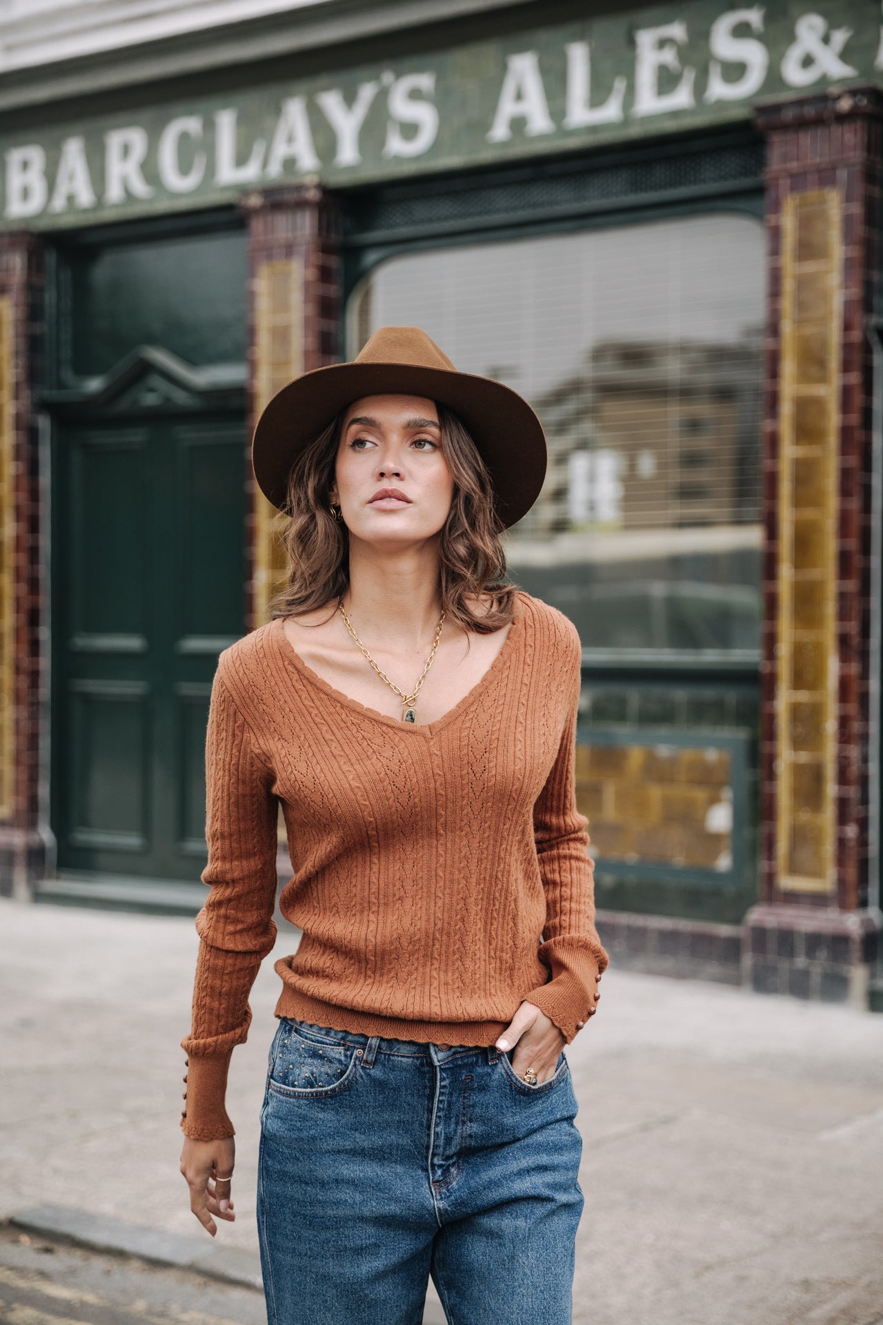 Pull ajusté Femme Praddie mocha bisque | Freeman T. Porter