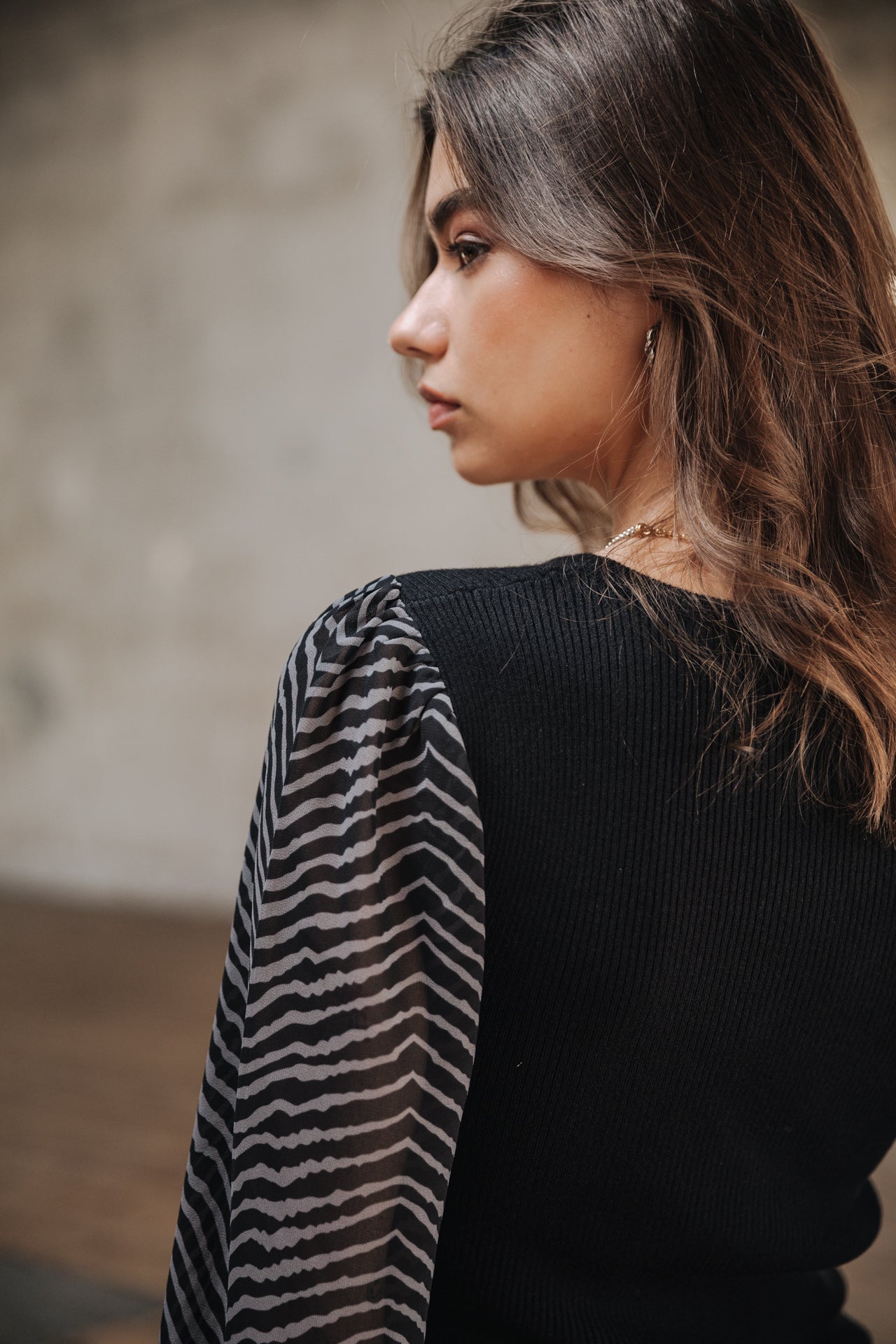 Pull col V Femme Praelle Equino grey | Freeman T. Porter