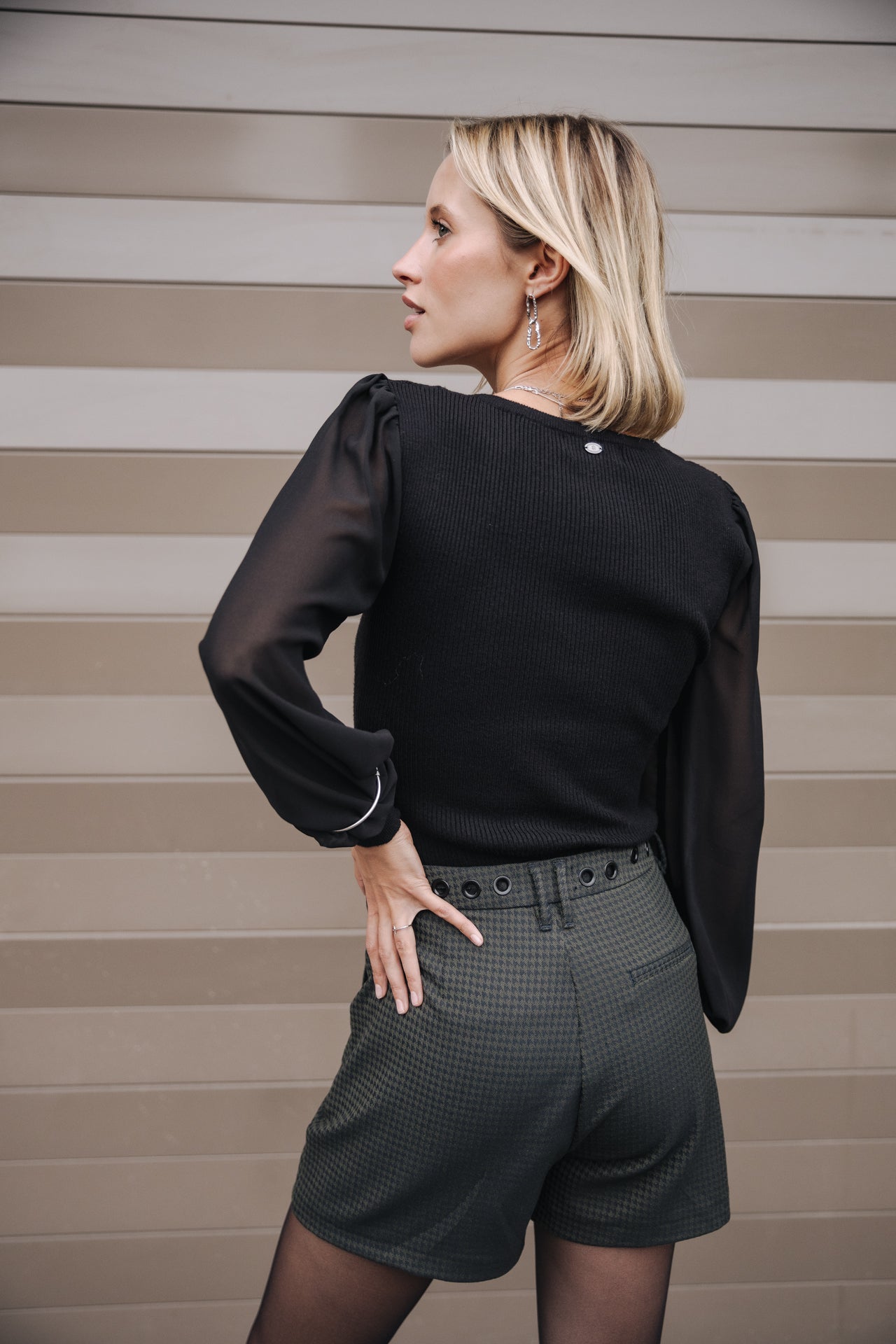 Pull col V Femme Praelle Plain black | Freeman T. Porter