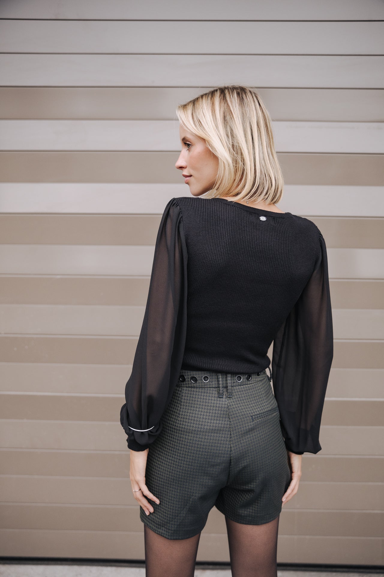 Pull col V Femme Praelle Plain black | Freeman T. Porter