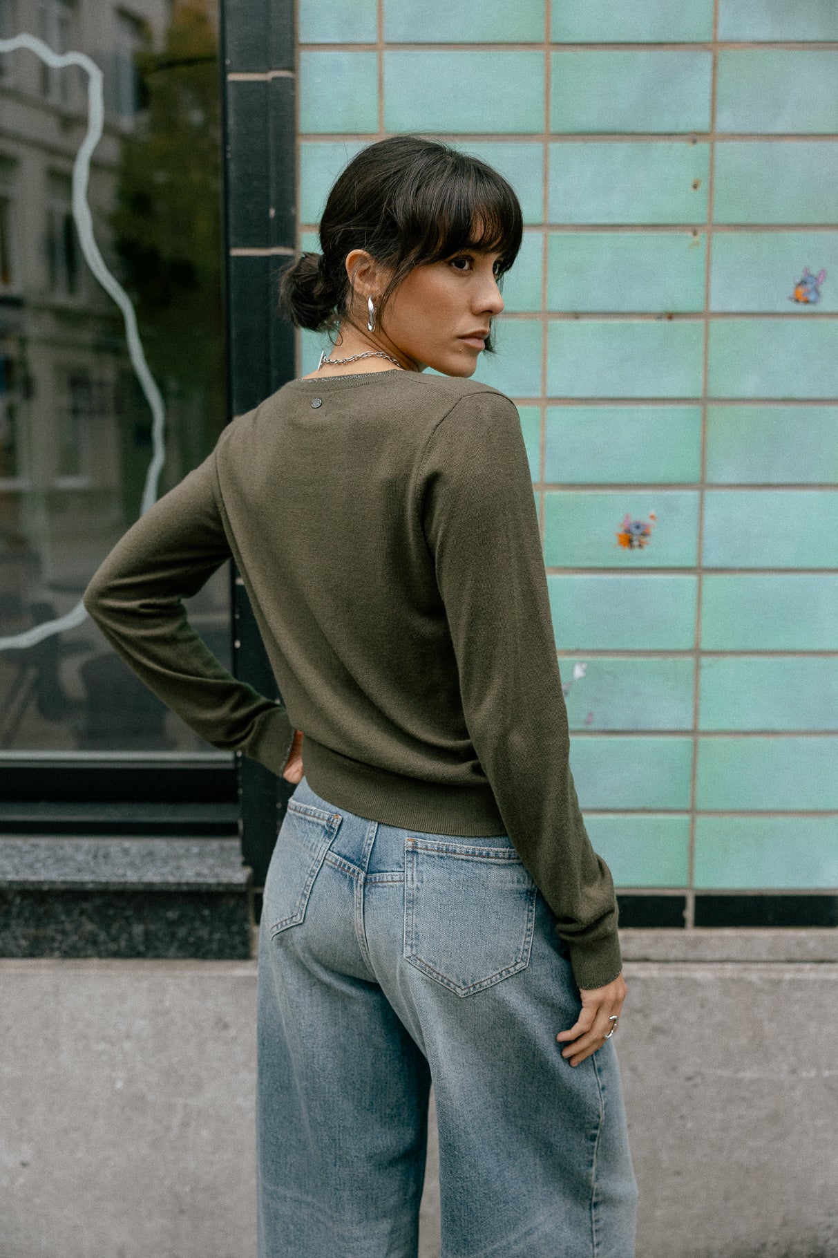 Shooting shoulder sweater Woman Preem grape leaf | Freeman T. Porter