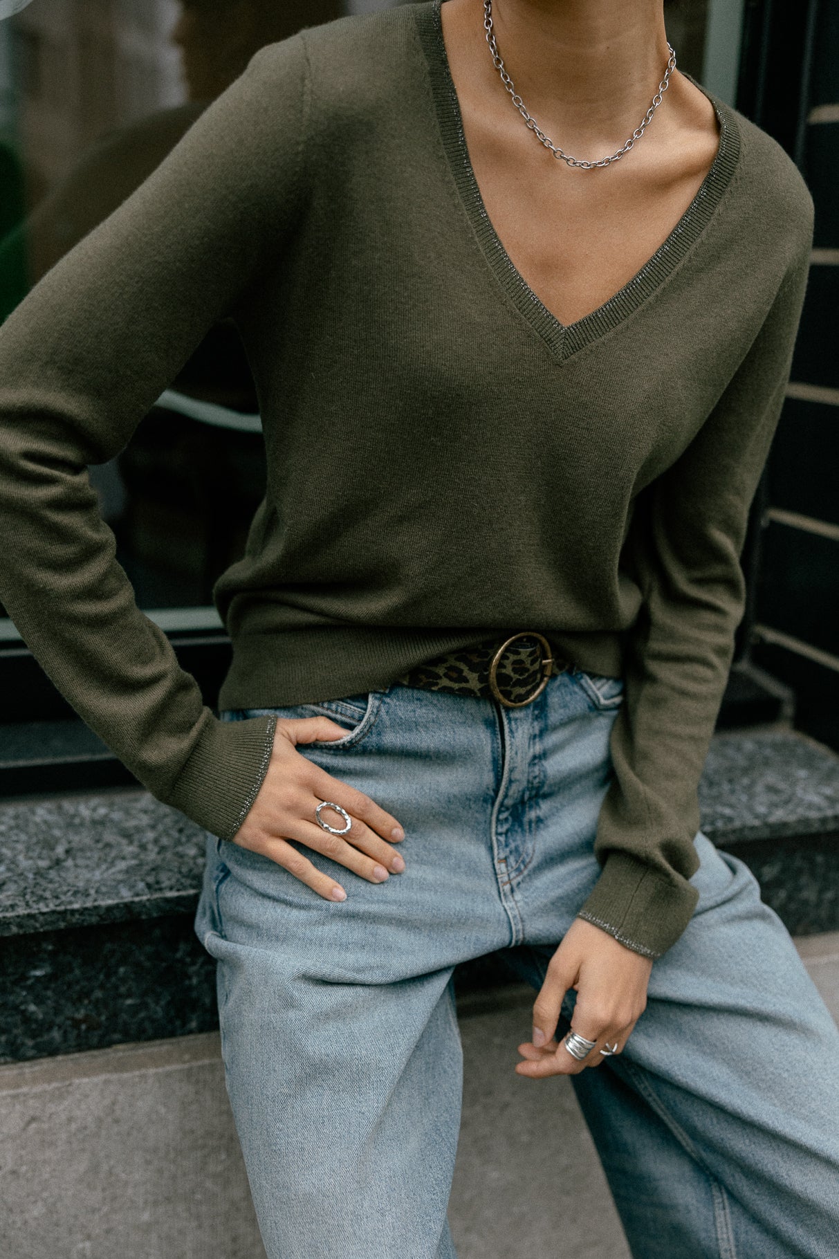 Shooting shoulder sweater Woman Preem grape leaf | Freeman T. Porter