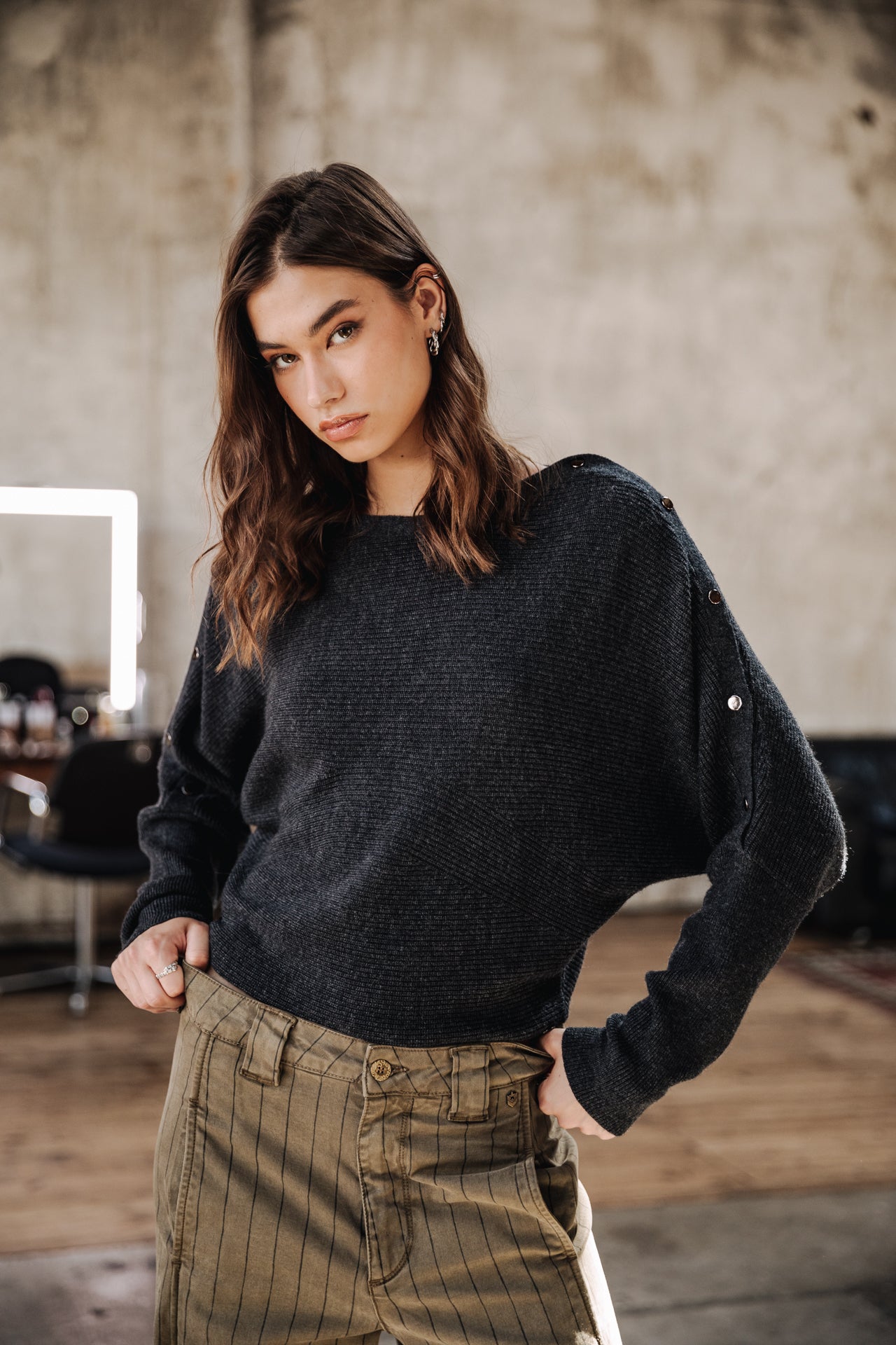 Pull manches longues Femme Prelie anthra | Freeman T. Porter