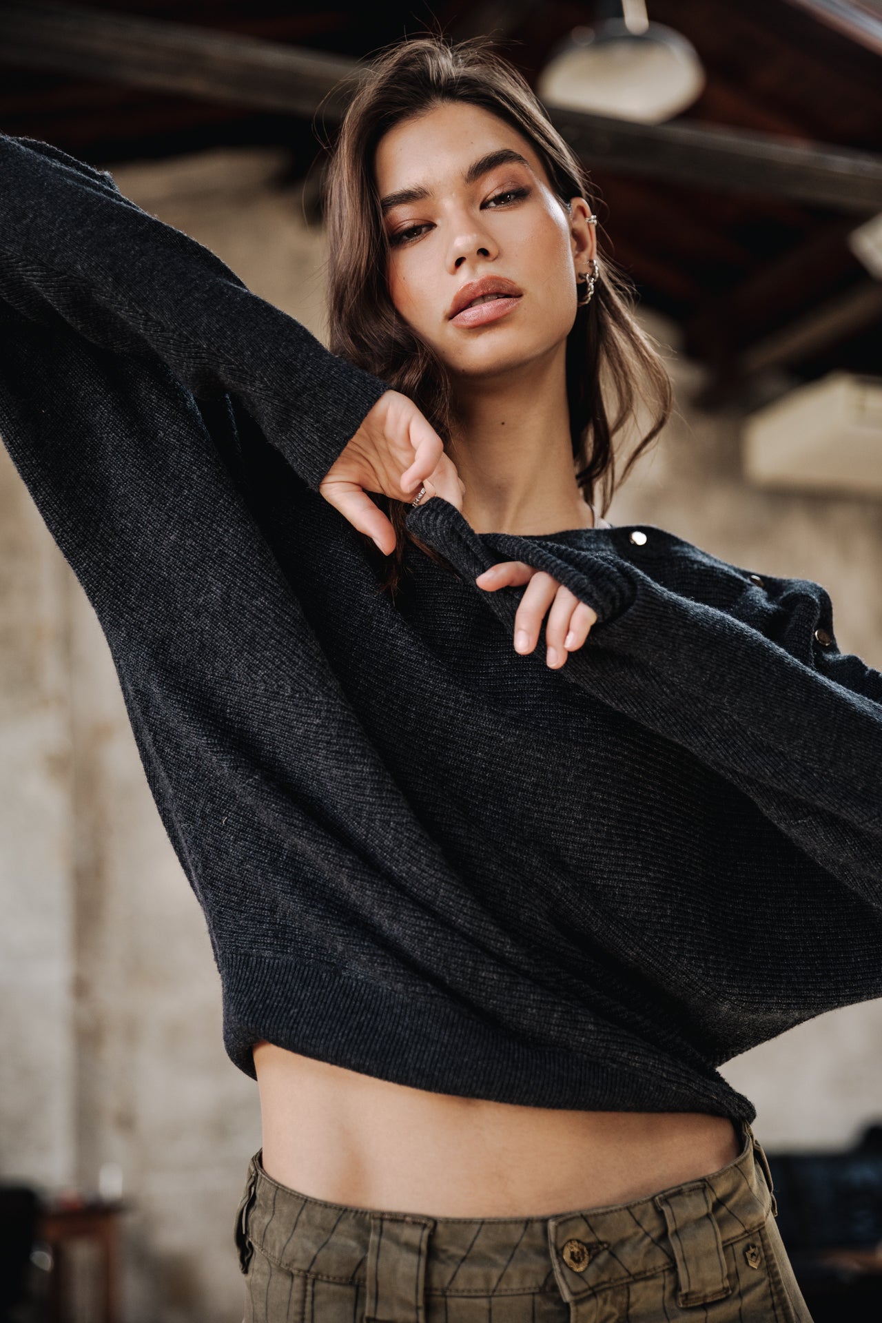 Pull manches longues Femme Prelie anthra | Freeman T. Porter