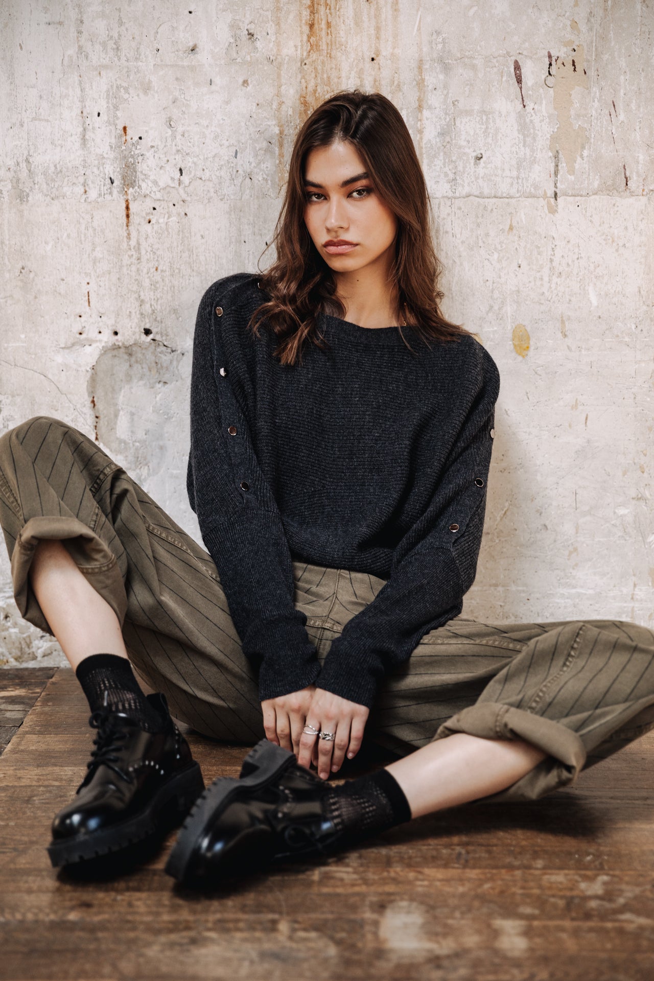 Pull manches longues Femme Prelie anthra | Freeman T. Porter
