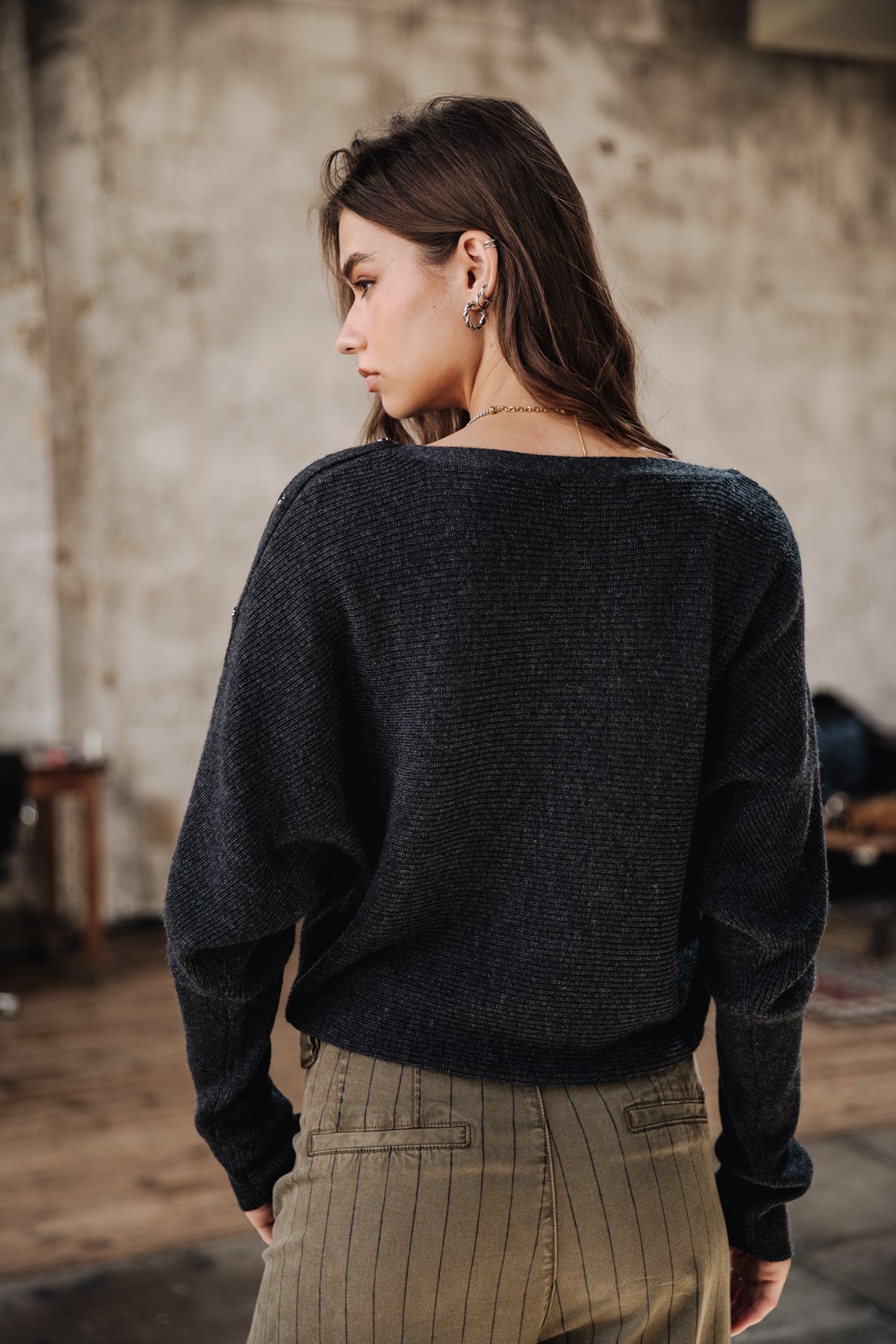 Pull manches longues Femme Prelie anthra | Freeman T. Porter