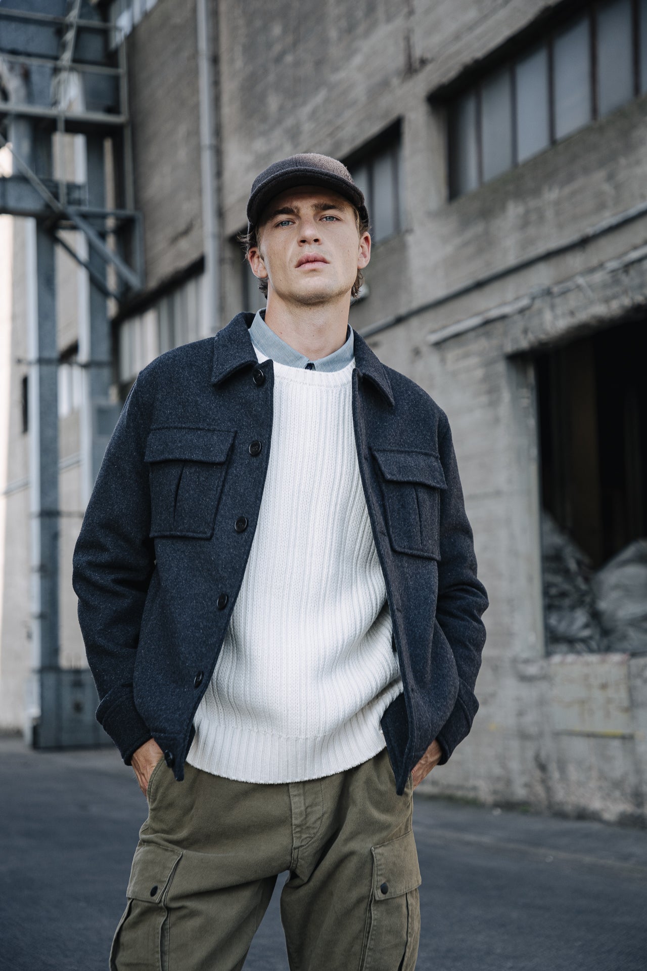 Veste en drap de laine Men Izak Woolen anthra | Freeman T. Porter