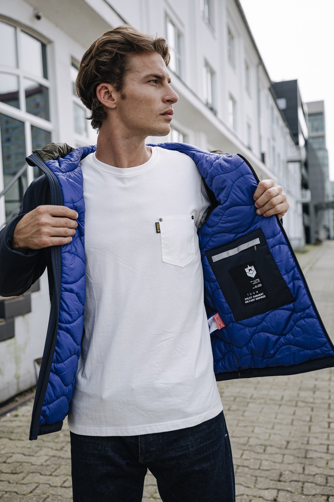 Veste imperméable capuche Men Belleau Neo navy | Freeman T. Porter