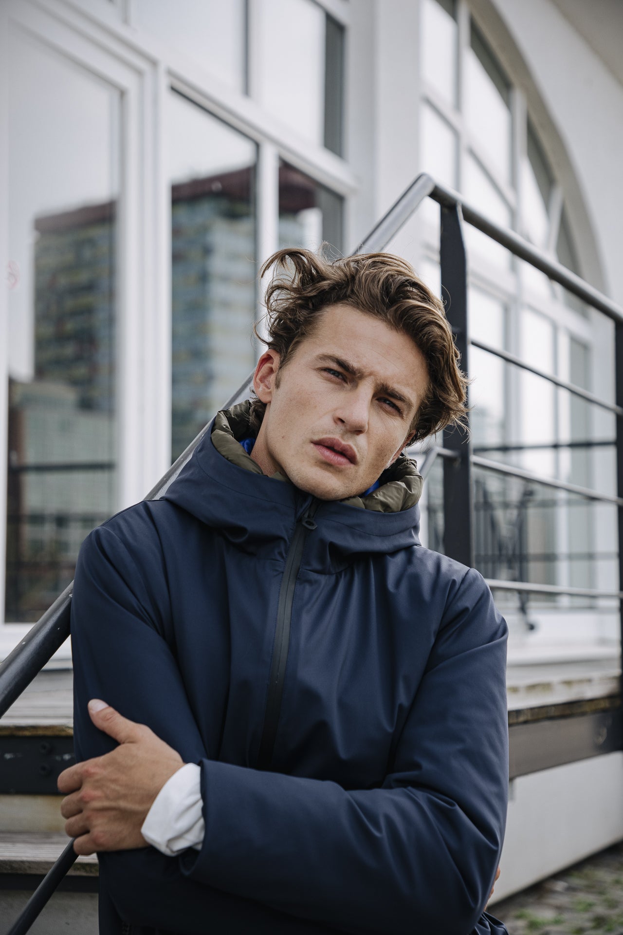 Veste imperméable capuche Men Belleau Neo navy | Freeman T. Porter