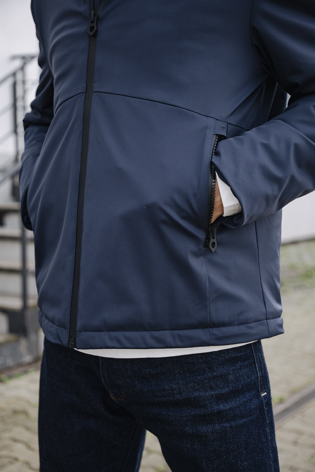 Veste imperméable capuche Men Belleau Neo navy | Freeman T. Porter