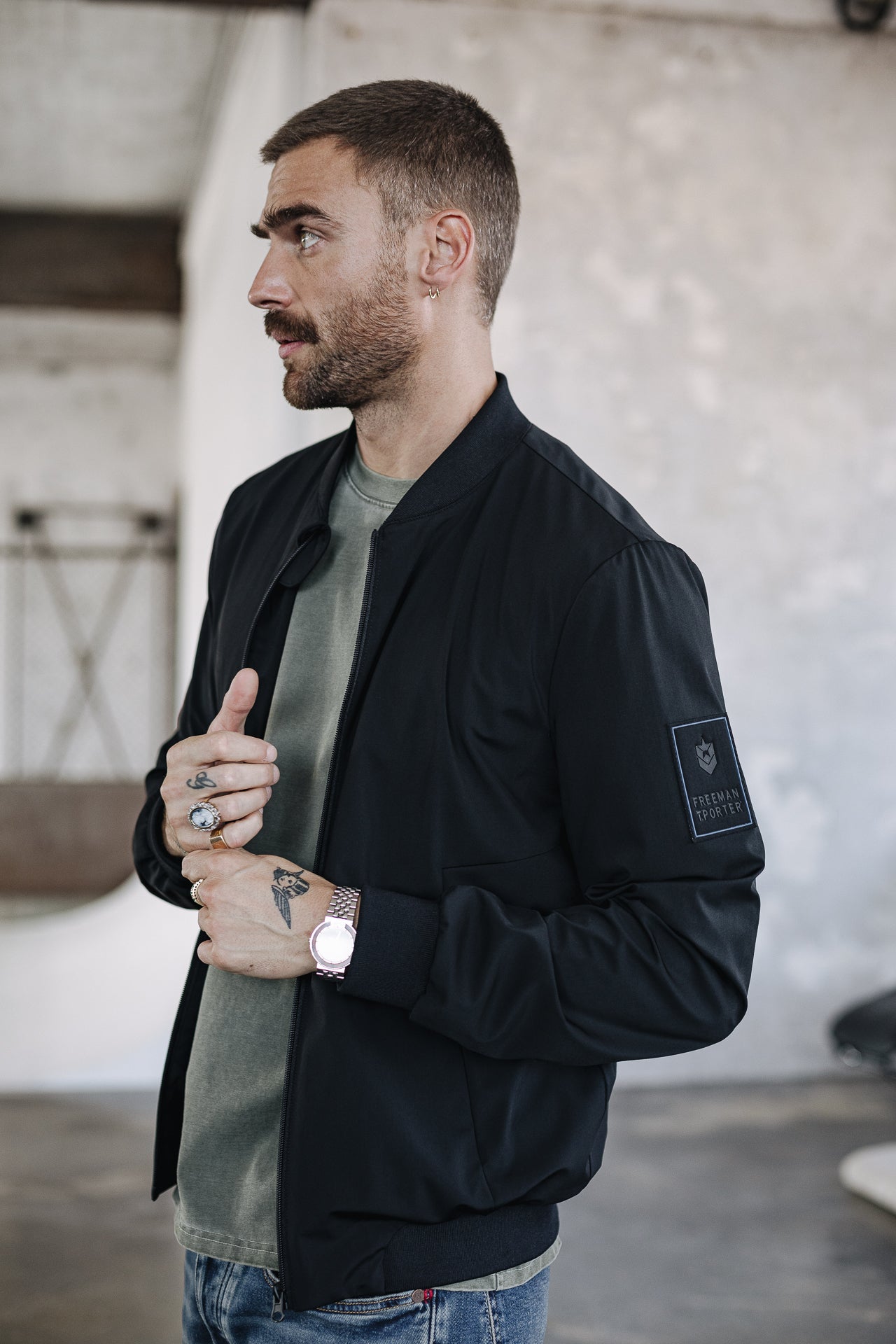 Veste bomber Homme Nelson black | Freeman T. Porter