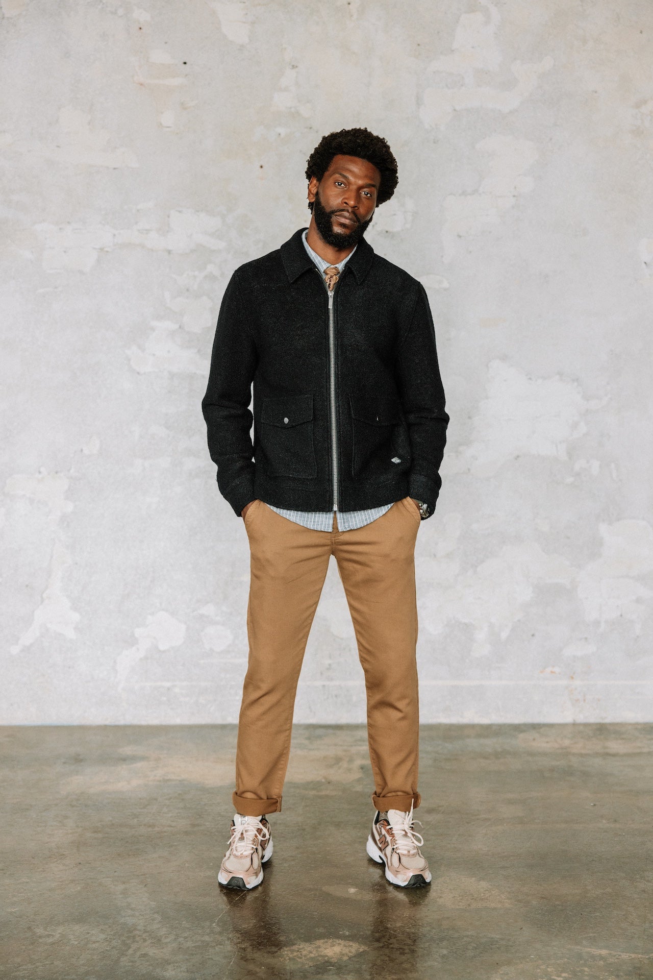 Veste en drap de laine Hombres Spencer Boiled total eclipse | Freeman T. Porter