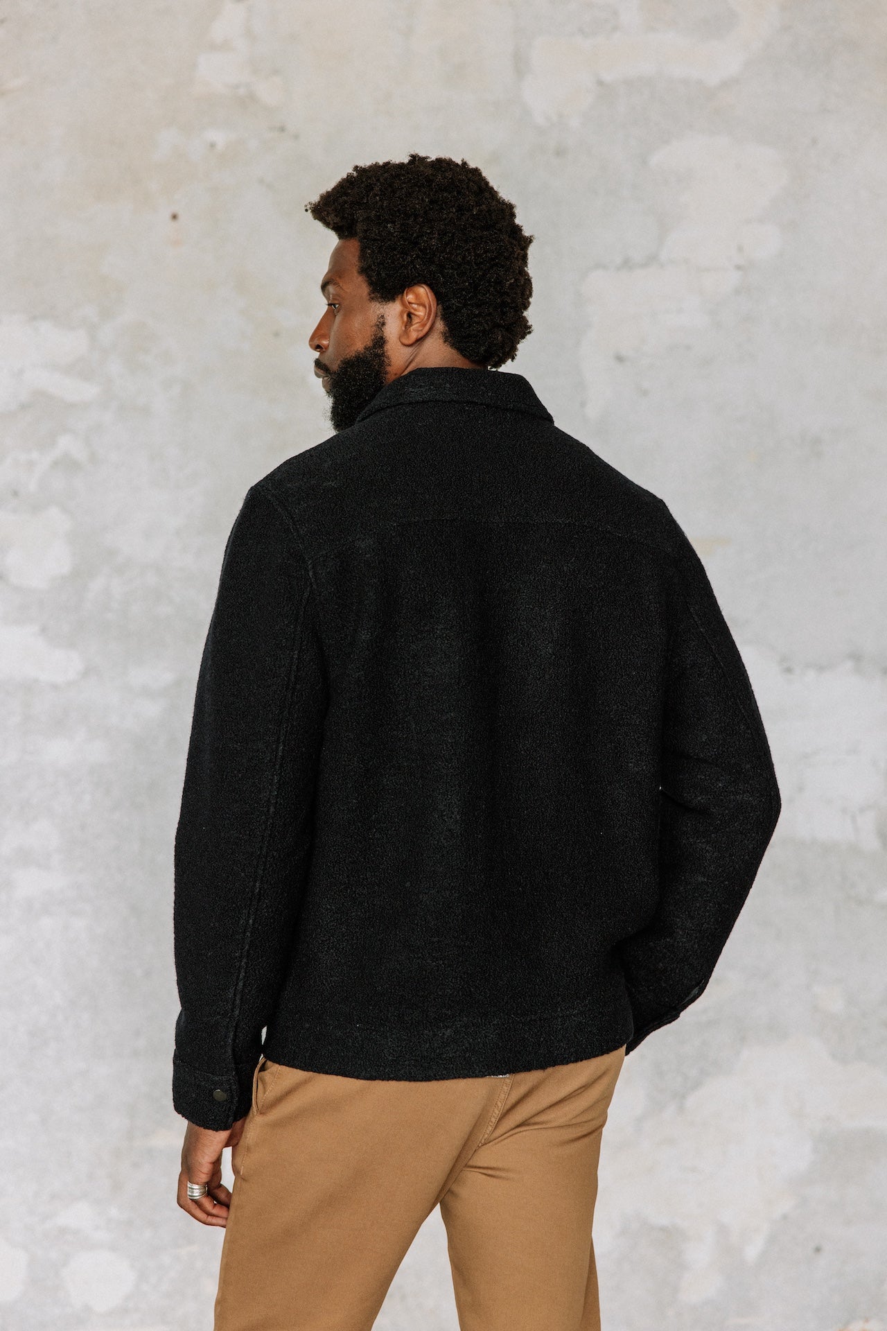 Veste en drap de laine Hombres Spencer Boiled total eclipse | Freeman T. Porter