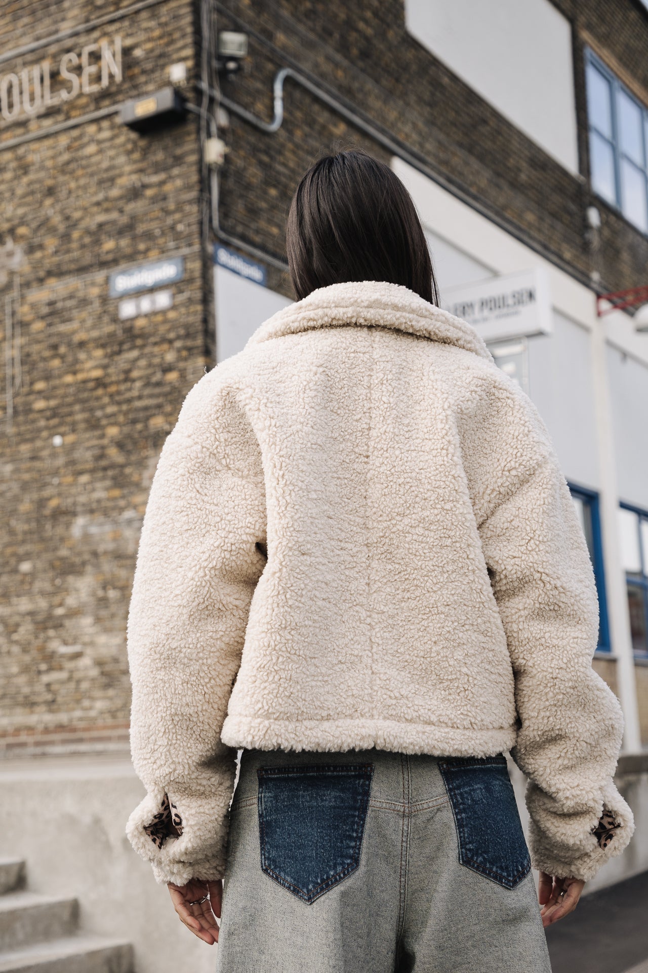 Veste en jean Femme Merine Fur ecru | Freeman T. Porter