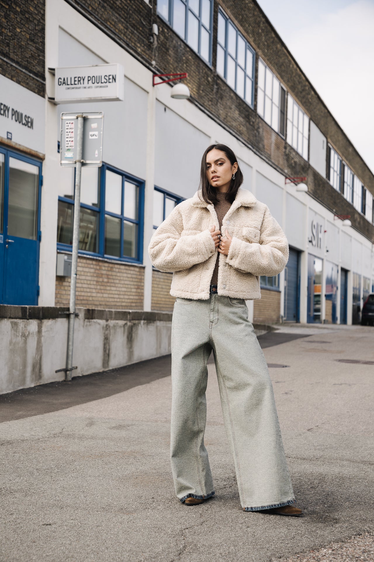 Veste en jean Femme Merine Fur ecru | Freeman T. Porter
