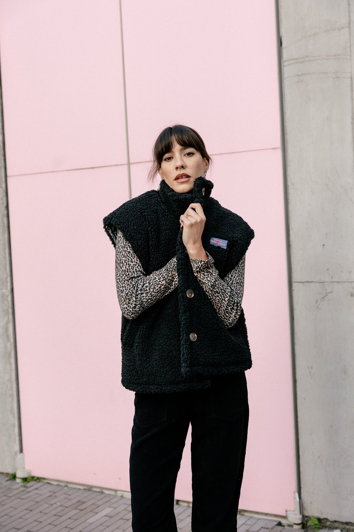 Sherpa jacket Woman Vatika Fur black | Freeman T. Porter