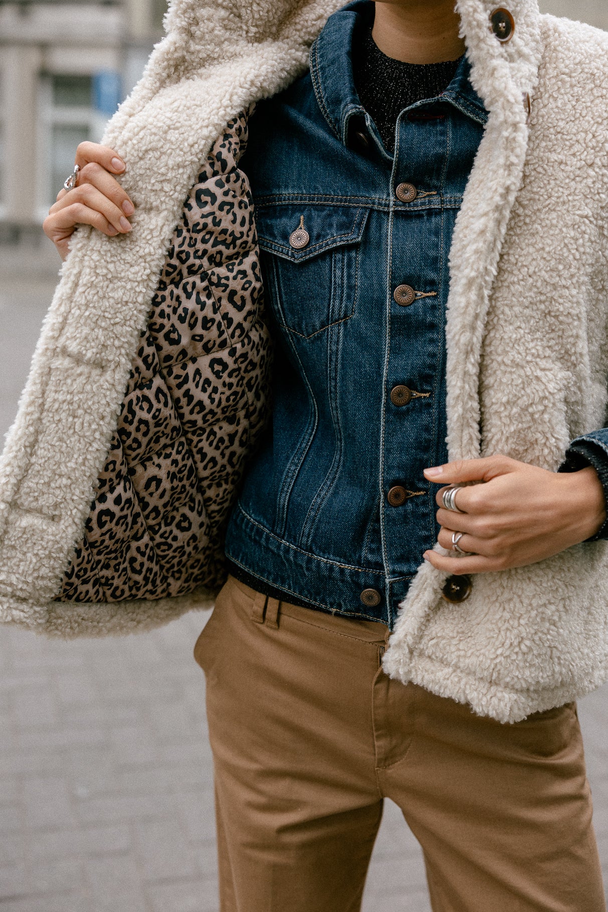 Veste sherpa Femme Vatika Fur ecru | Freeman T. Porter