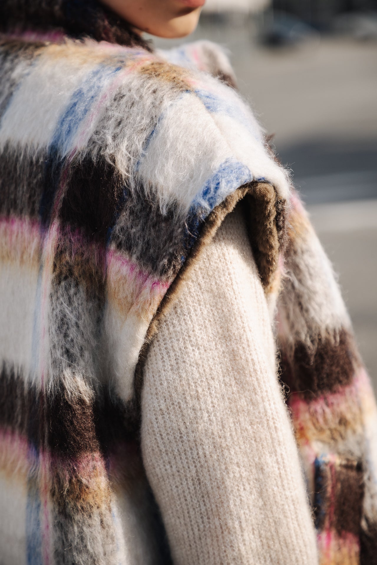 Veste sans manche Femme Vatika Plaid egret | Freeman T. Porter