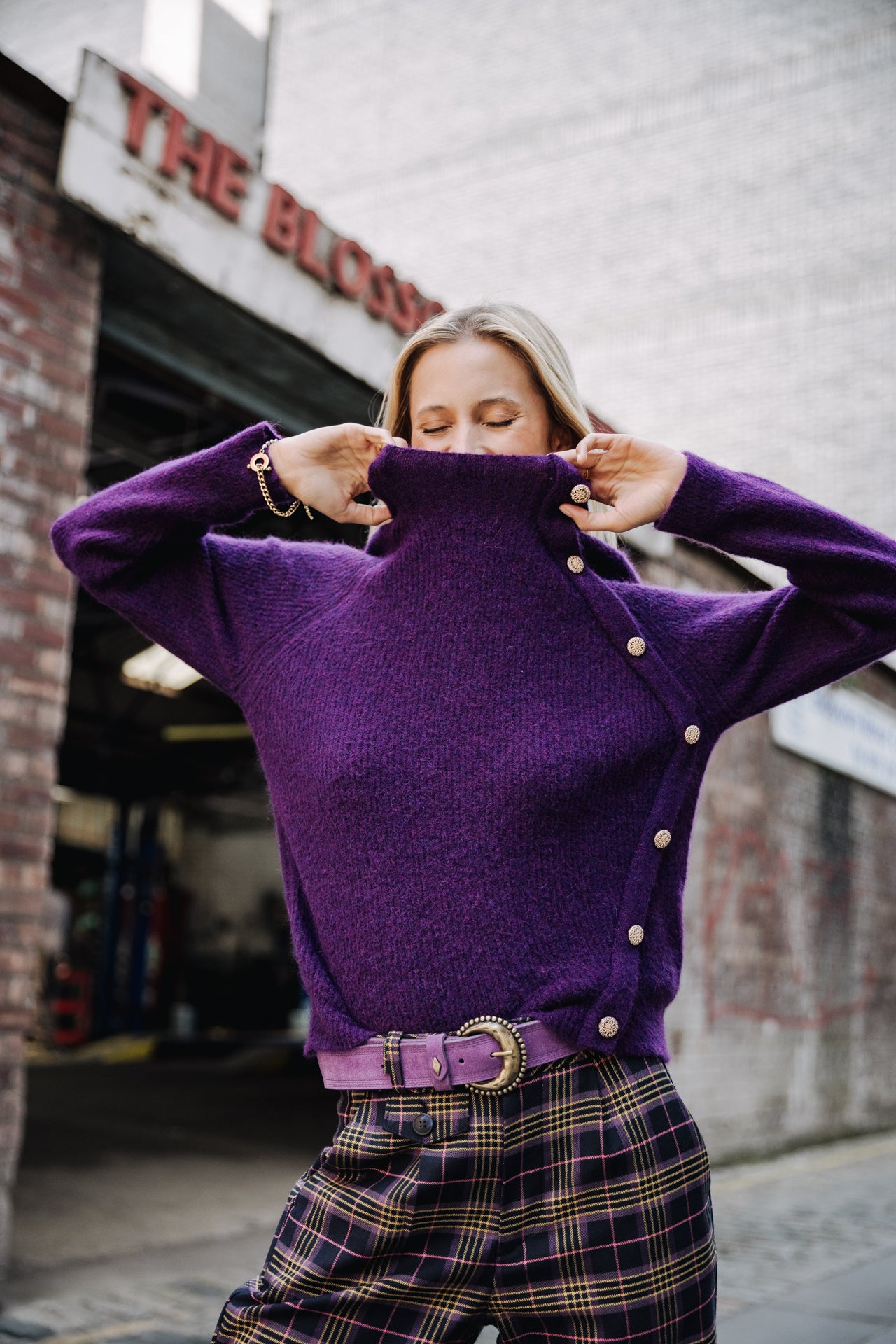 Pull manches longues Mujer Princess imperial purple | Freeman T. Porter